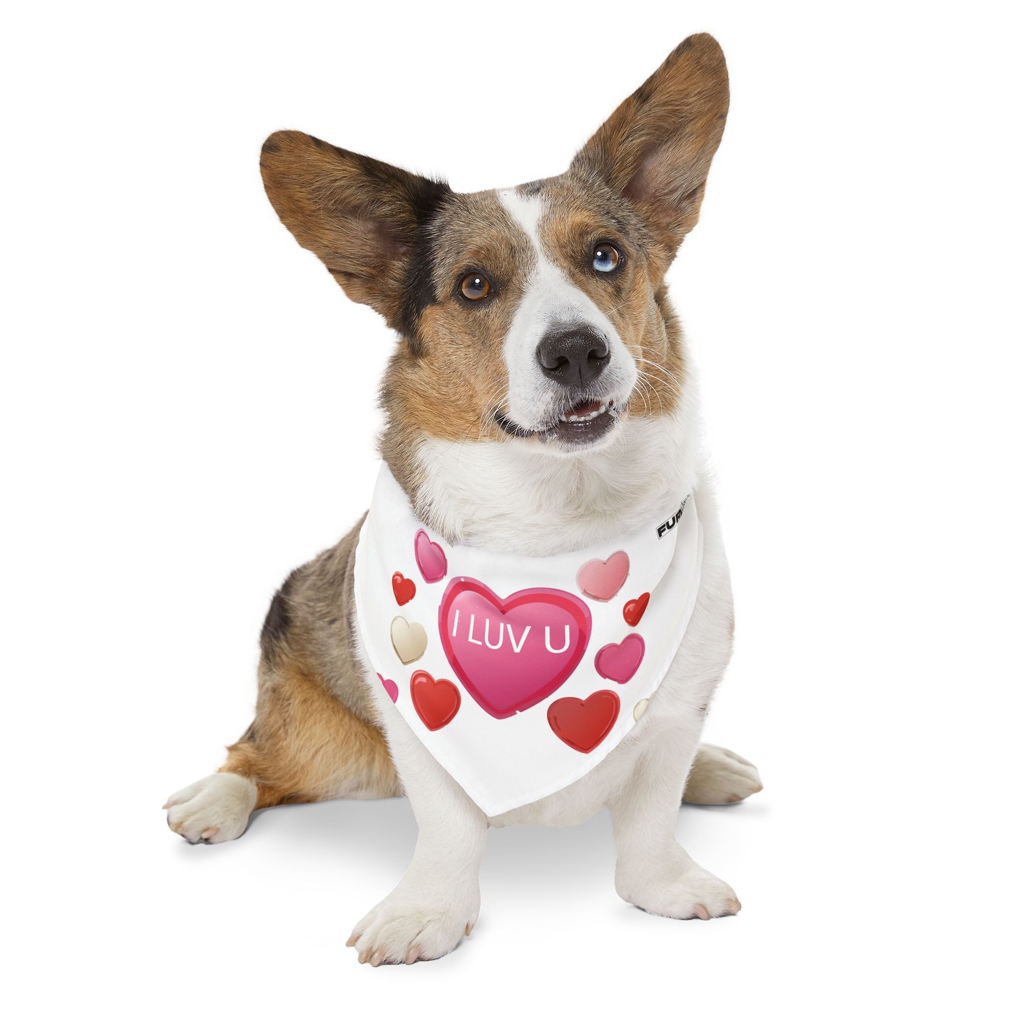 Pet Bandana Collar | 'I Luv U'