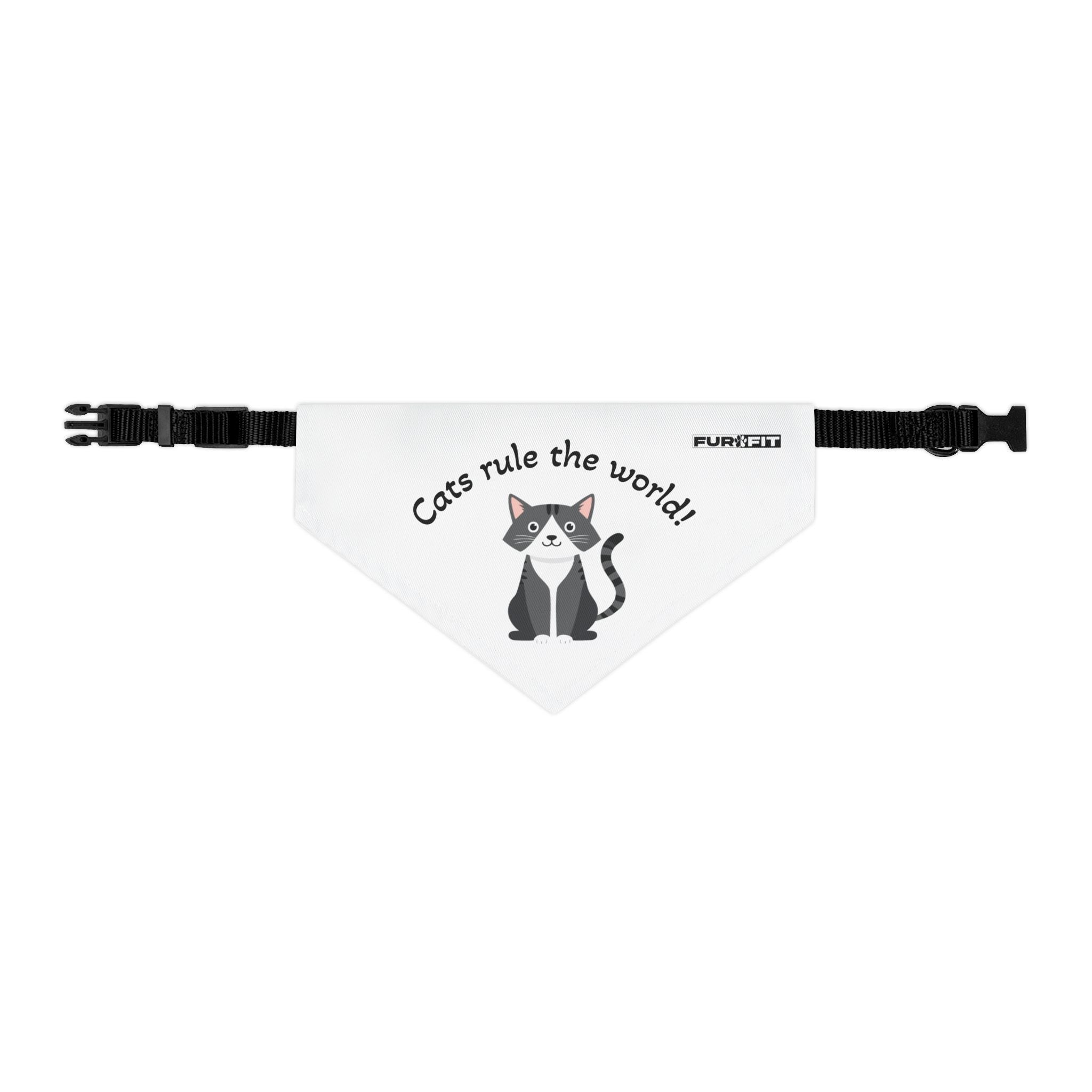 Pet Bandana Collar | 'Cats Rule the World!'