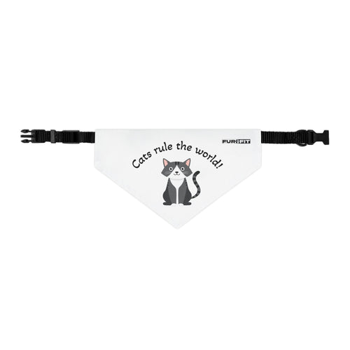 Pet Bandana Collar | 'Cats Rule the World!'