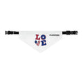 Pet Bandana Collar | Patriotic 'LOVE' (on white)