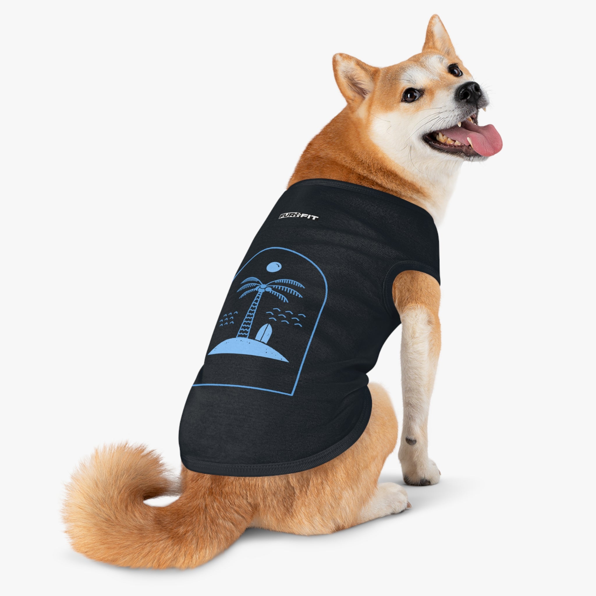 Pet T-shirt | Surf Palm Island Graphic