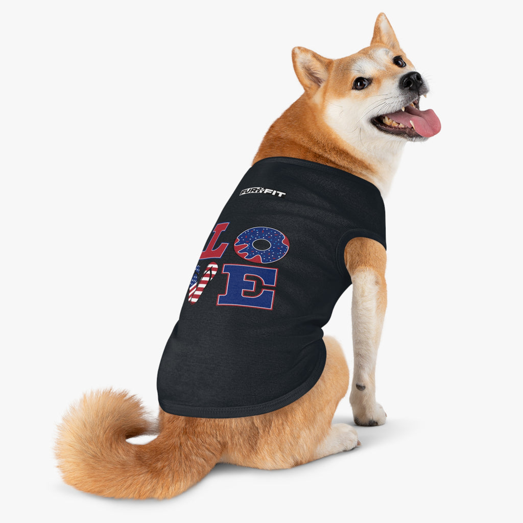 Pet T-shirt | Patriotic "LOVE"