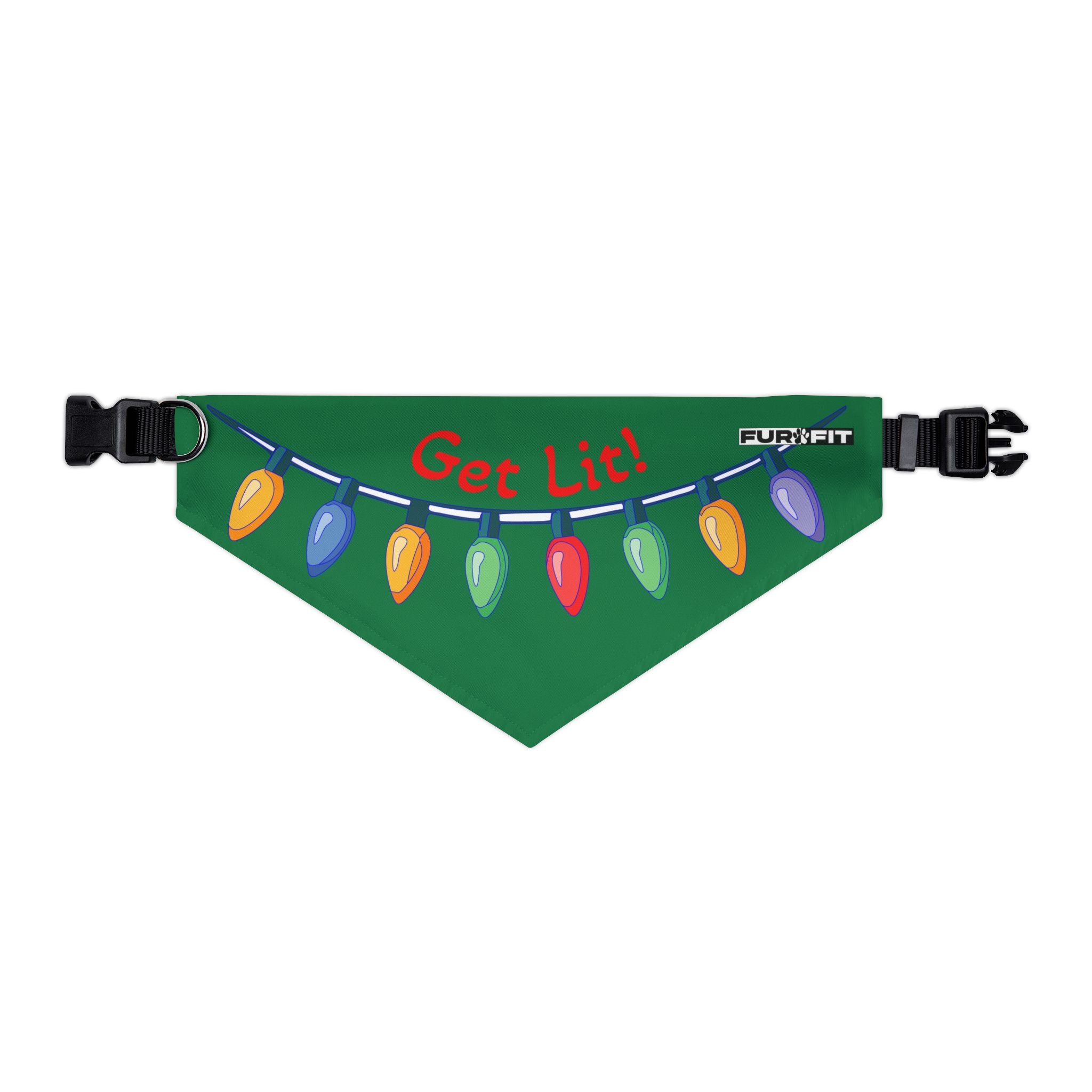 Pet Bandana | "Get Lit!" with Christmas Lights