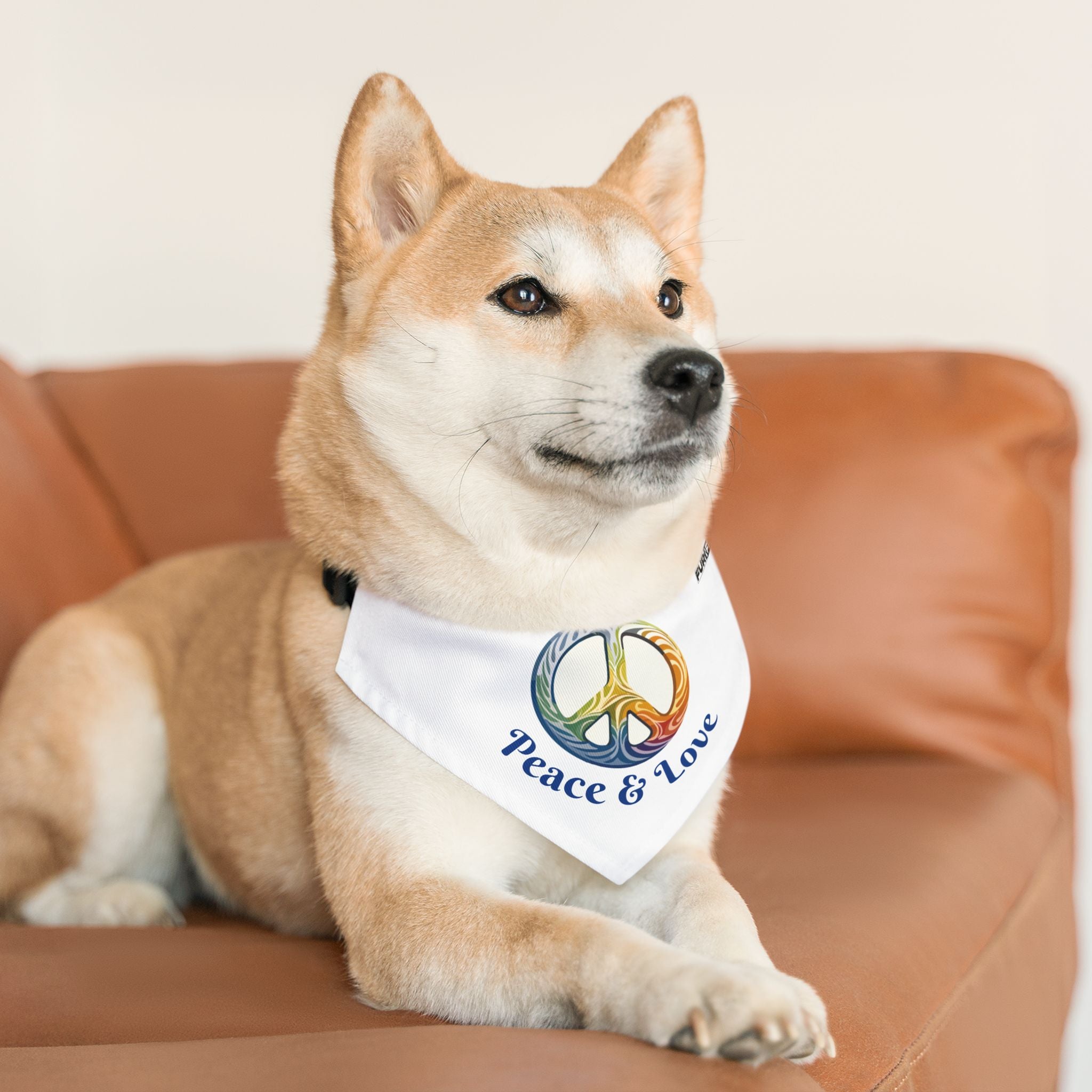 Pet Bandana | 'Peace & Love'