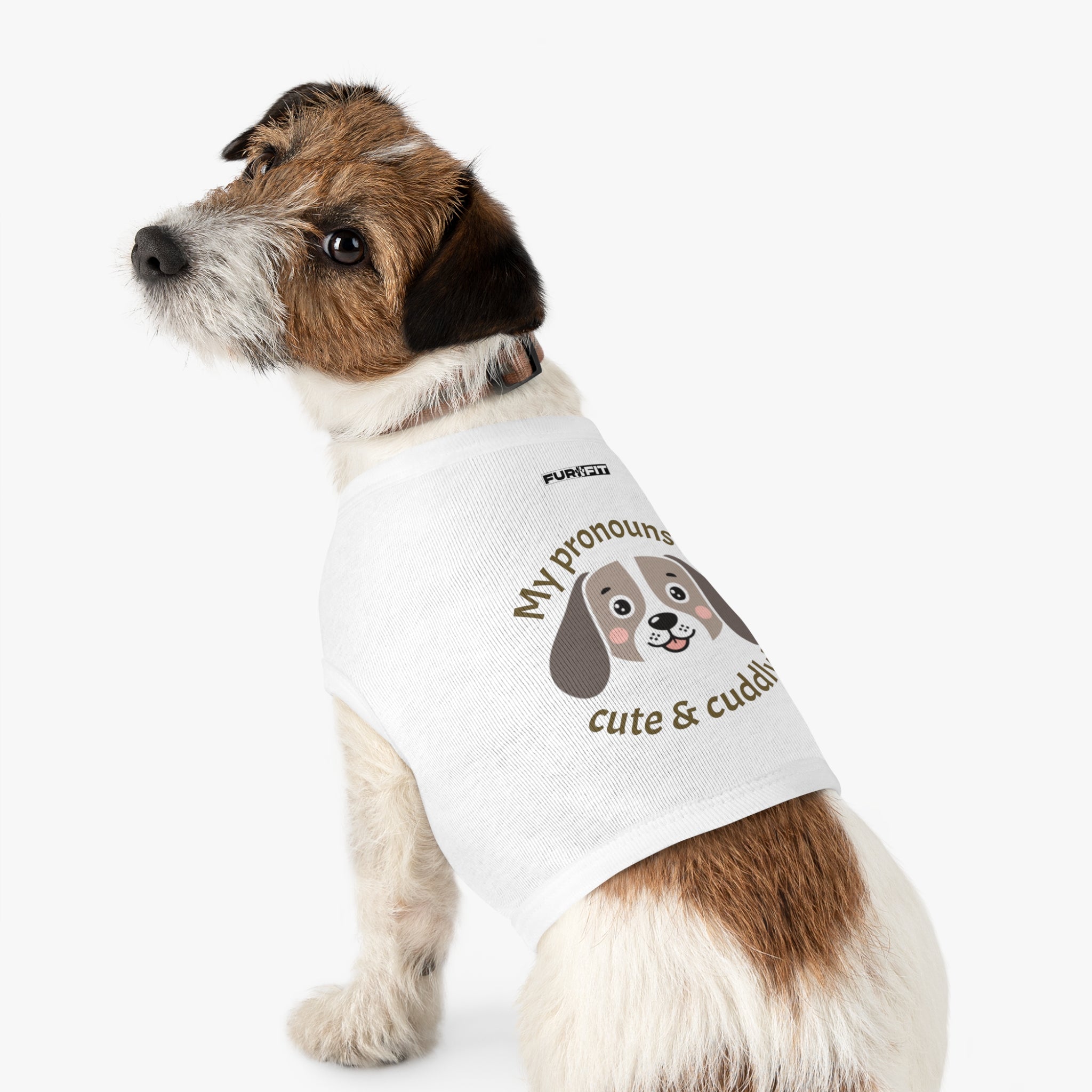 Pet T-shirt | "My Pronouns Are Cute & Cuddly!"