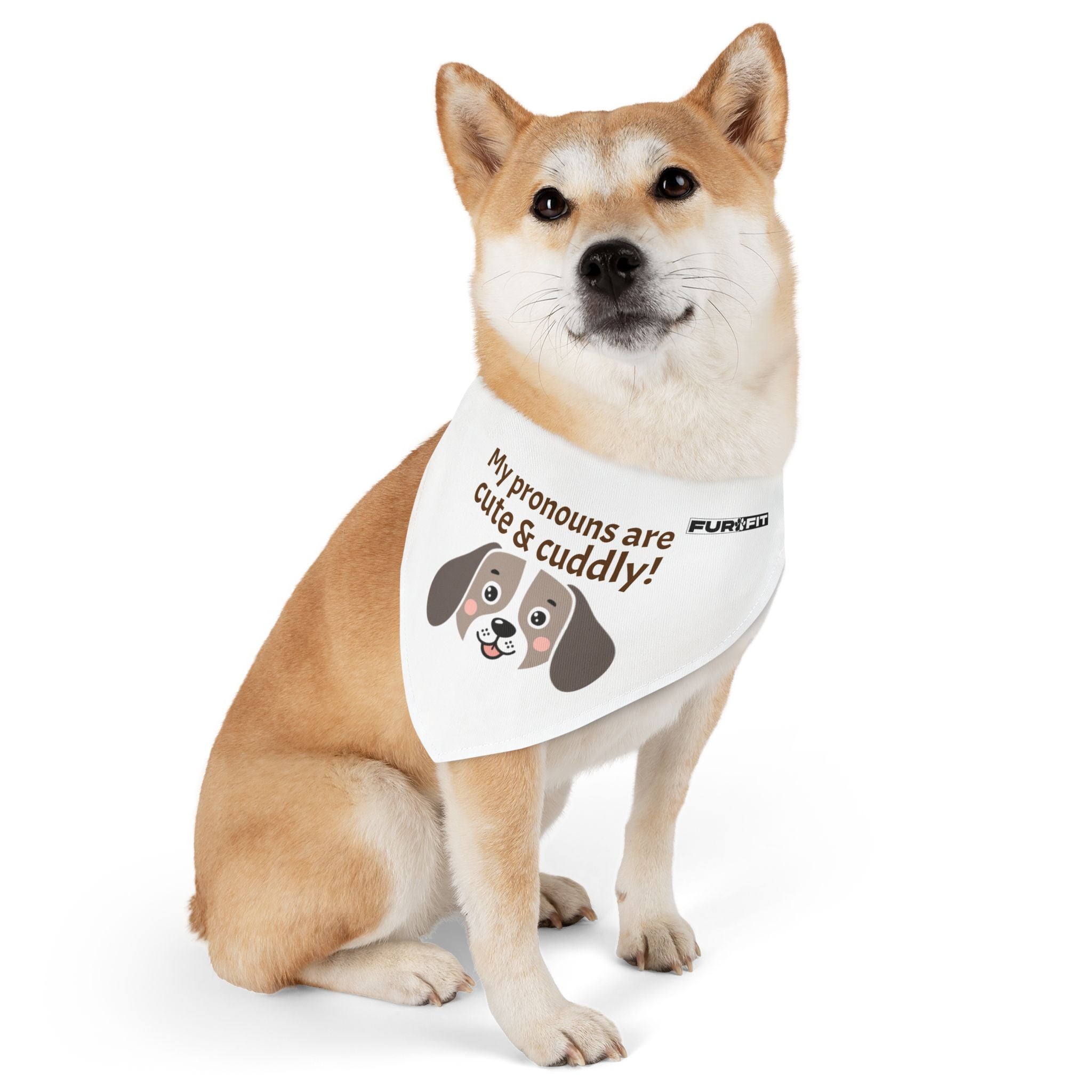 Pet Bandana Collar | 'My pronouns are cute & cuddly'