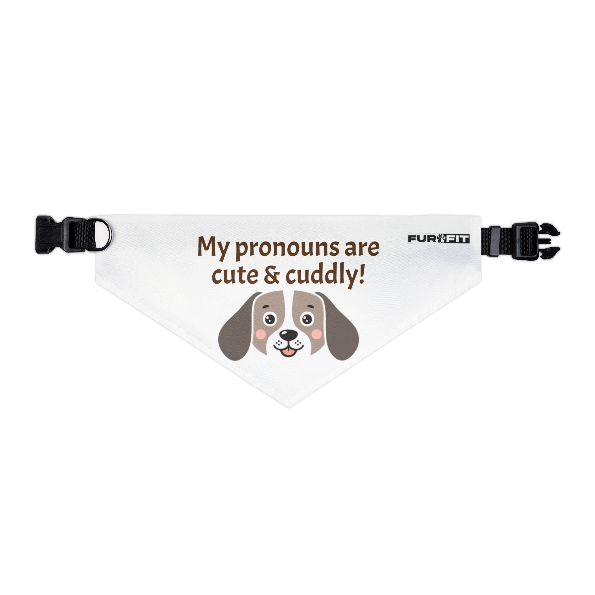 Pet Bandana Collar | 'My pronouns are cute & cuddly'