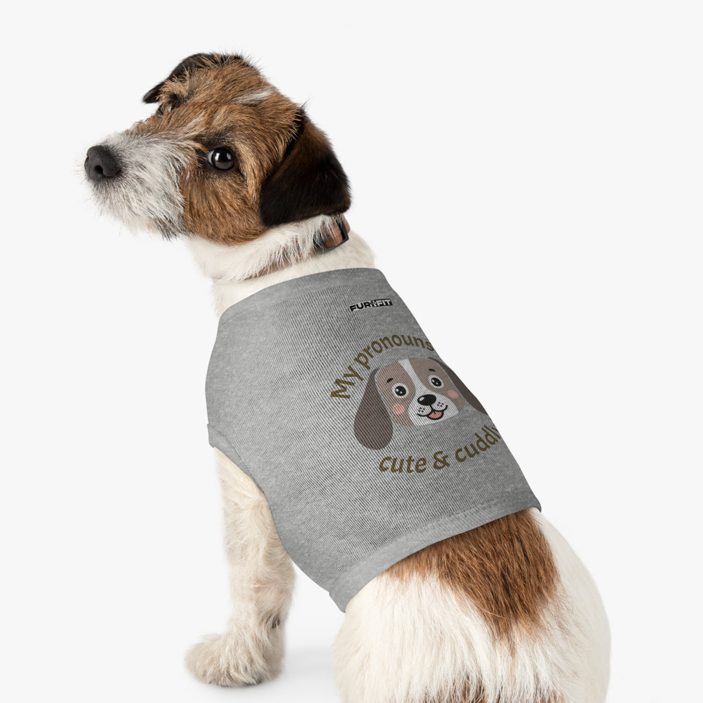 Pet T-shirt | "My Pronouns Are Cute & Cuddly!"