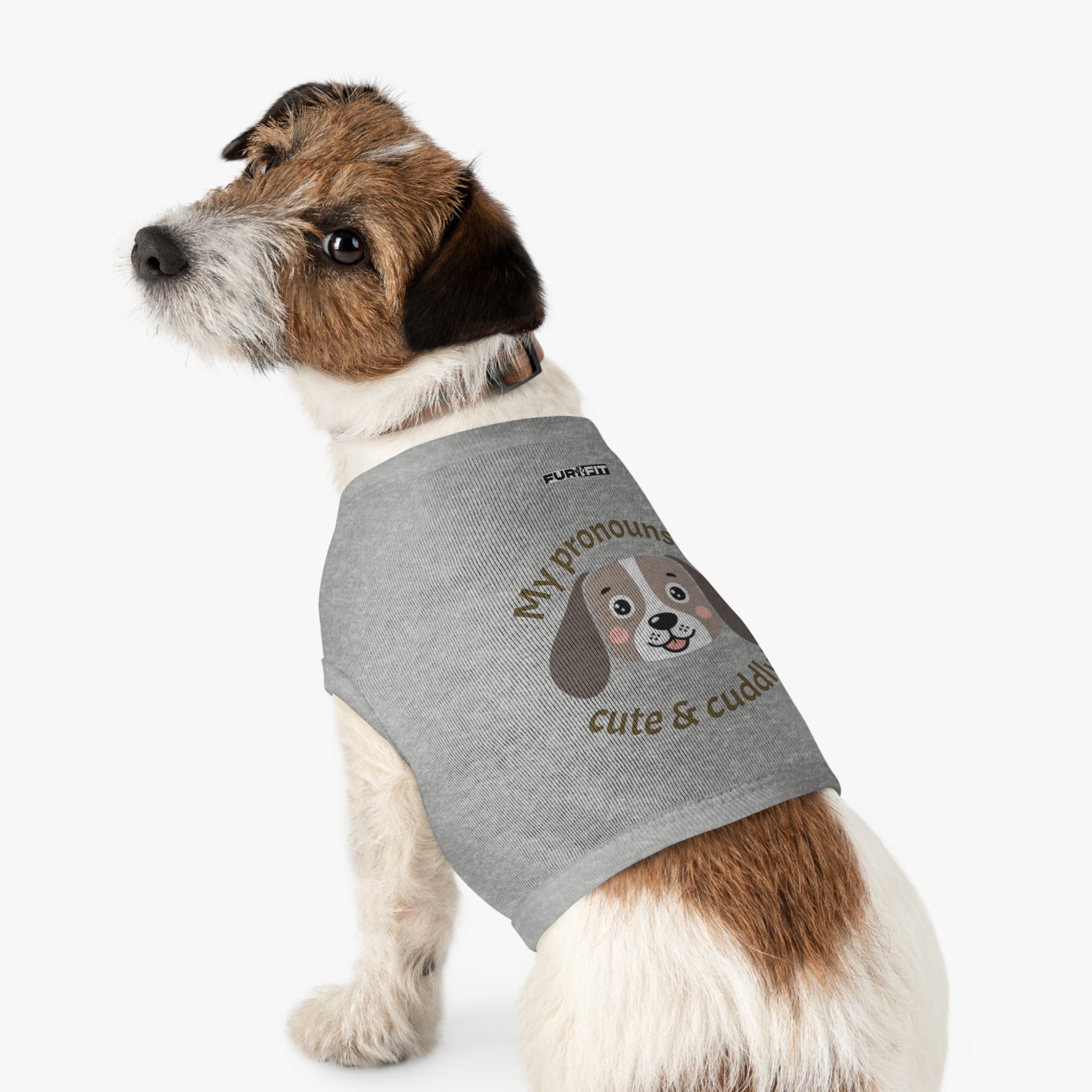 Pet T-shirt | "My Pronouns Are Cute & Cuddly!"