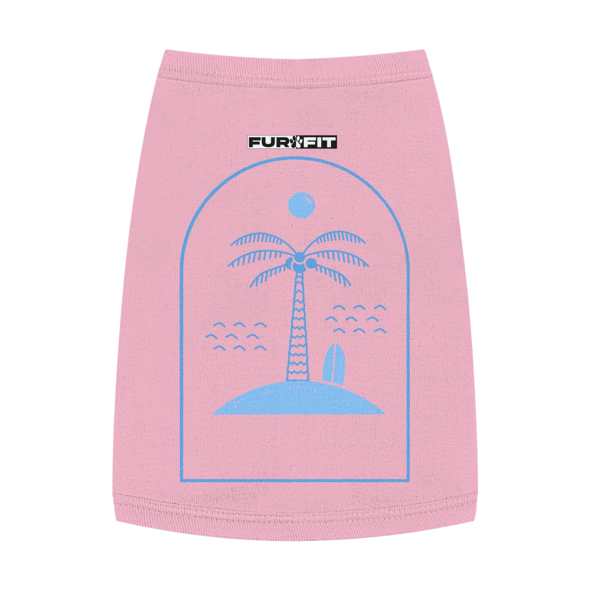 Pet T-shirt | Surf Palm Island Graphic