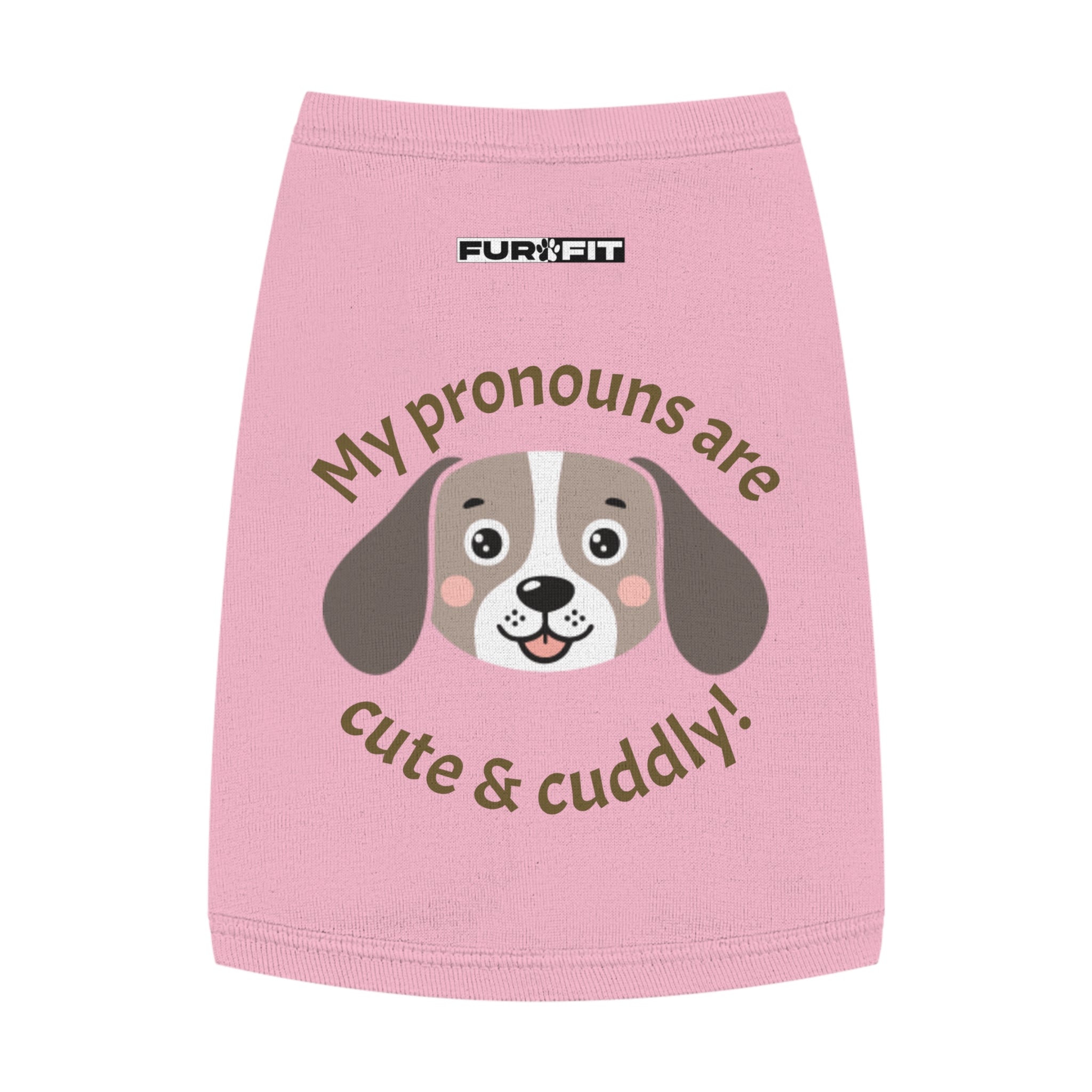 Pet T-shirt | "My Pronouns Are Cute & Cuddly!"