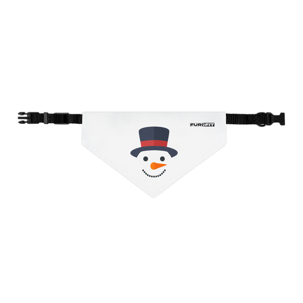 Pet Bandana Collar | "Snowman Face"