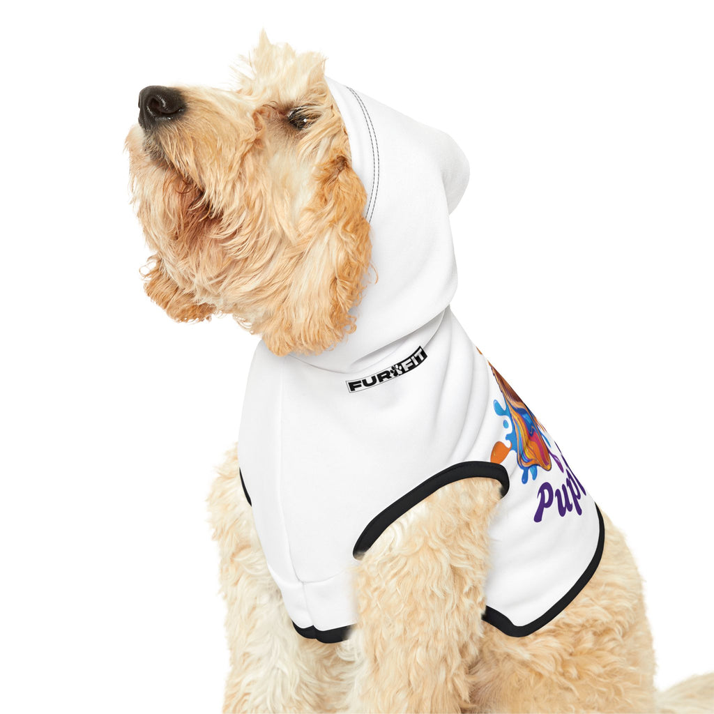 Pet Hoodie | "Puppy Power" (on white)