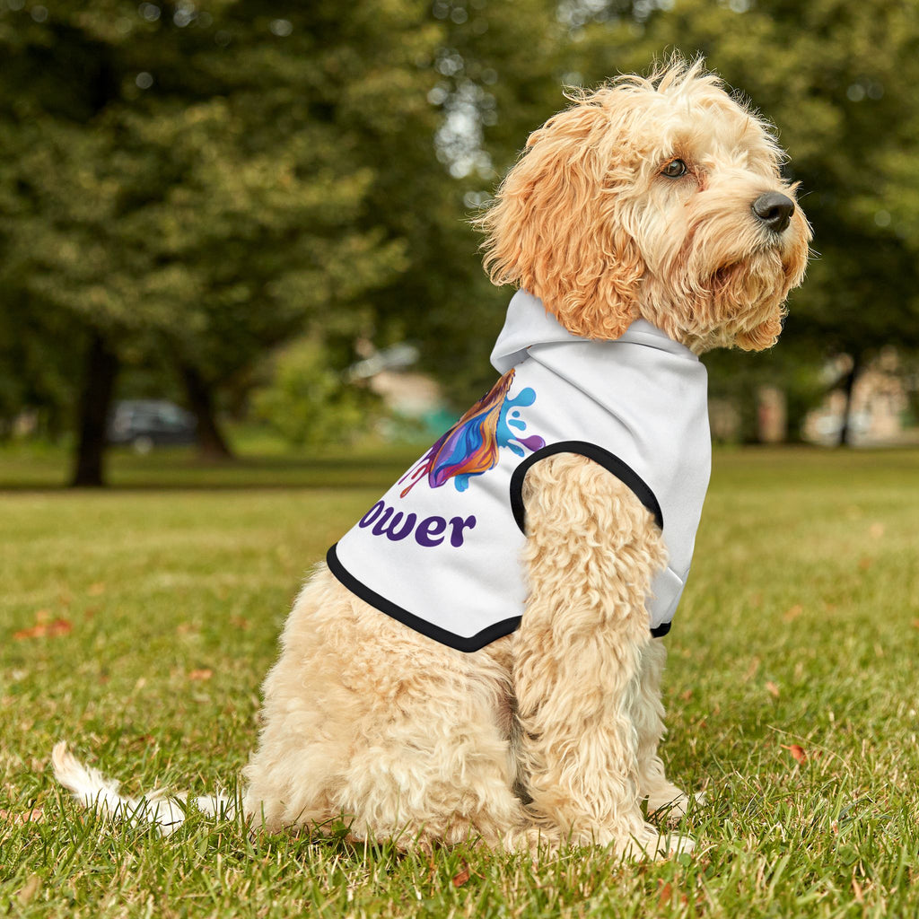 Pet Hoodie | "Puppy Power" (on white)