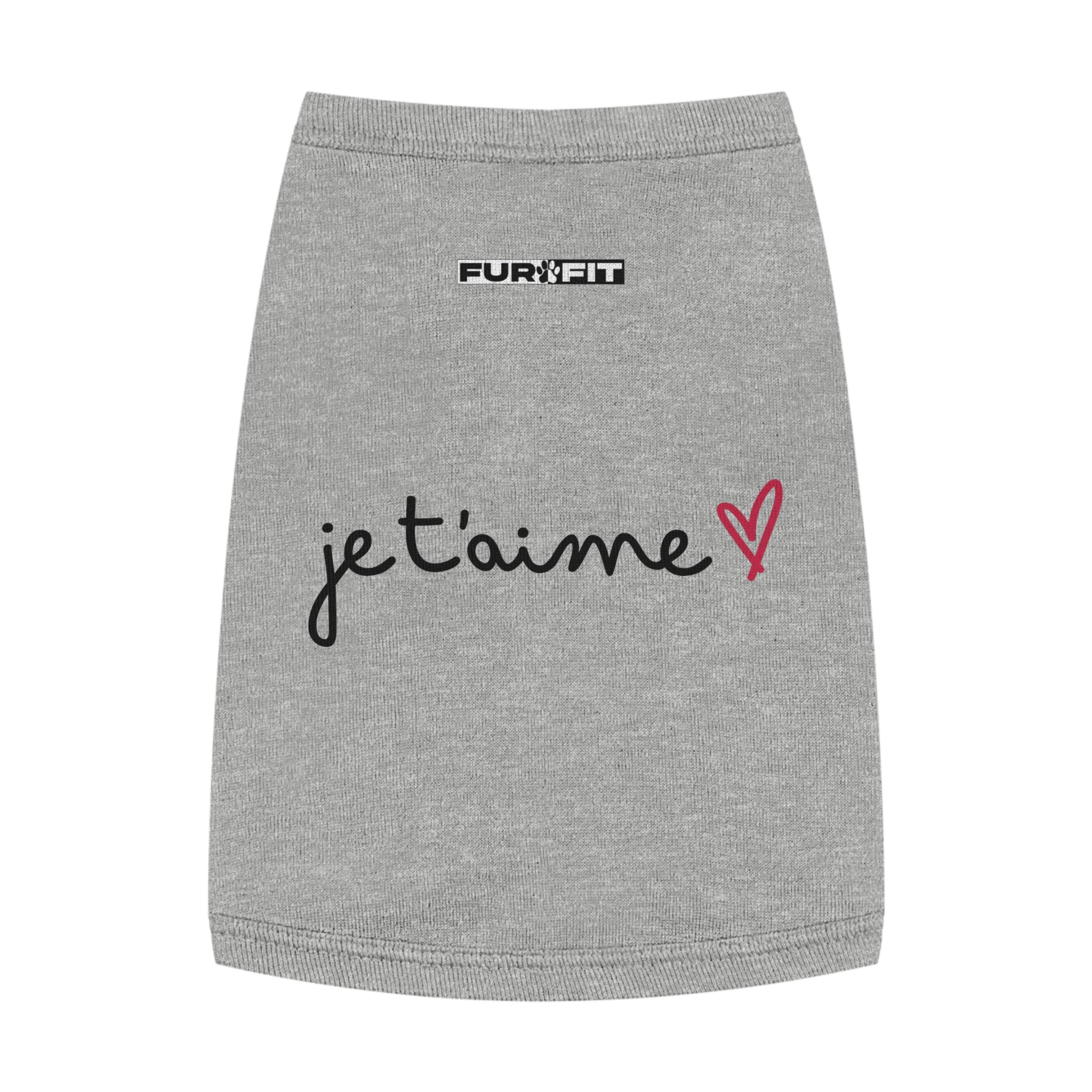 Pet T-shirt | "je t'aime" (I love you)