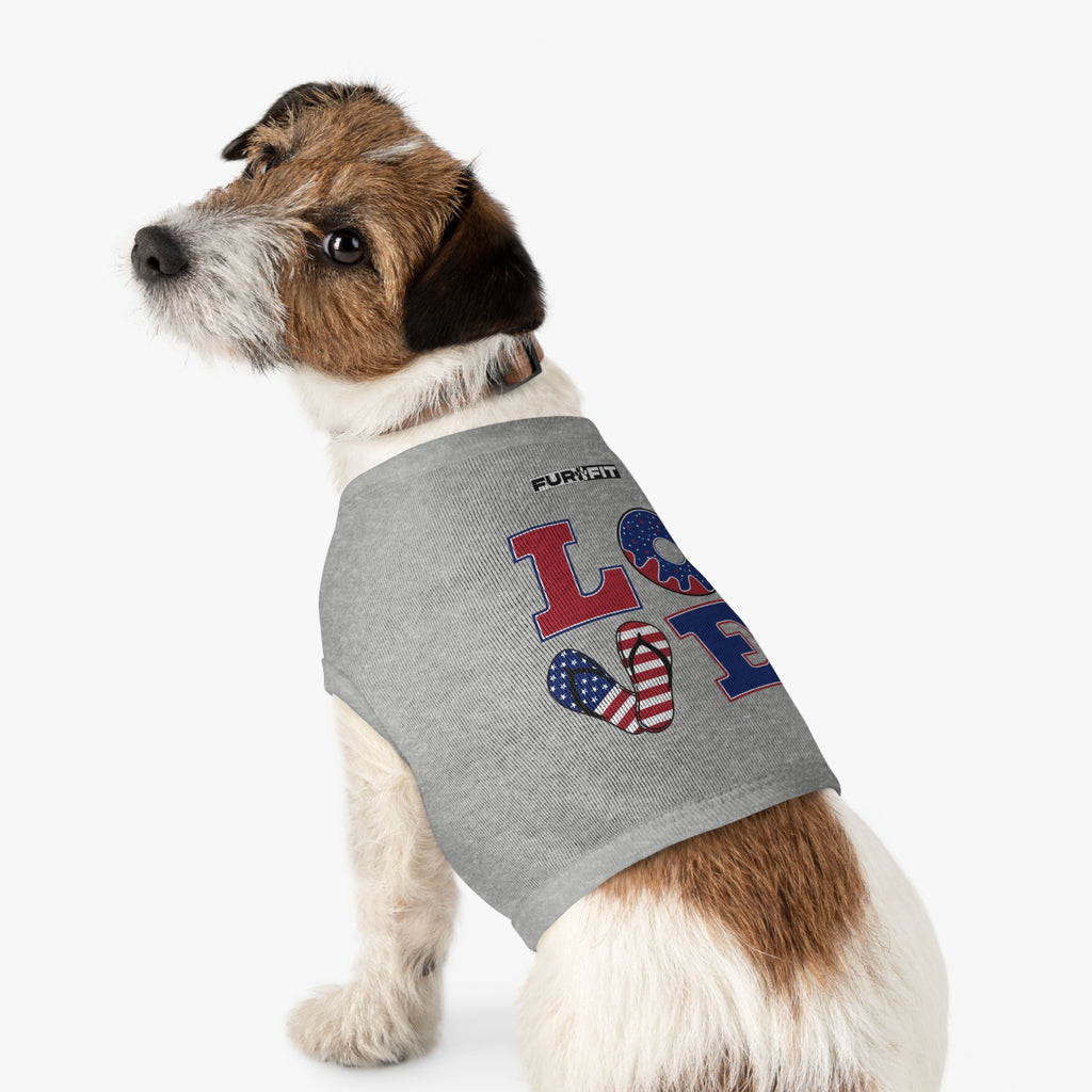 Pet T-shirt | Patriotic "LOVE"