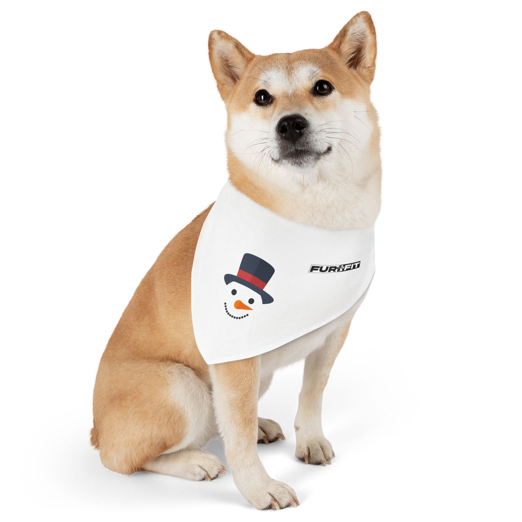 Pet Bandana Collar | "Snowman Face"