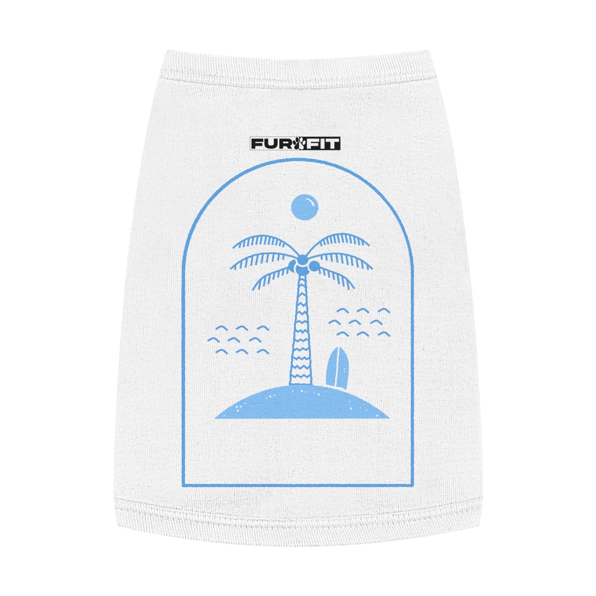 Pet T-shirt | Surf Palm Island Graphic