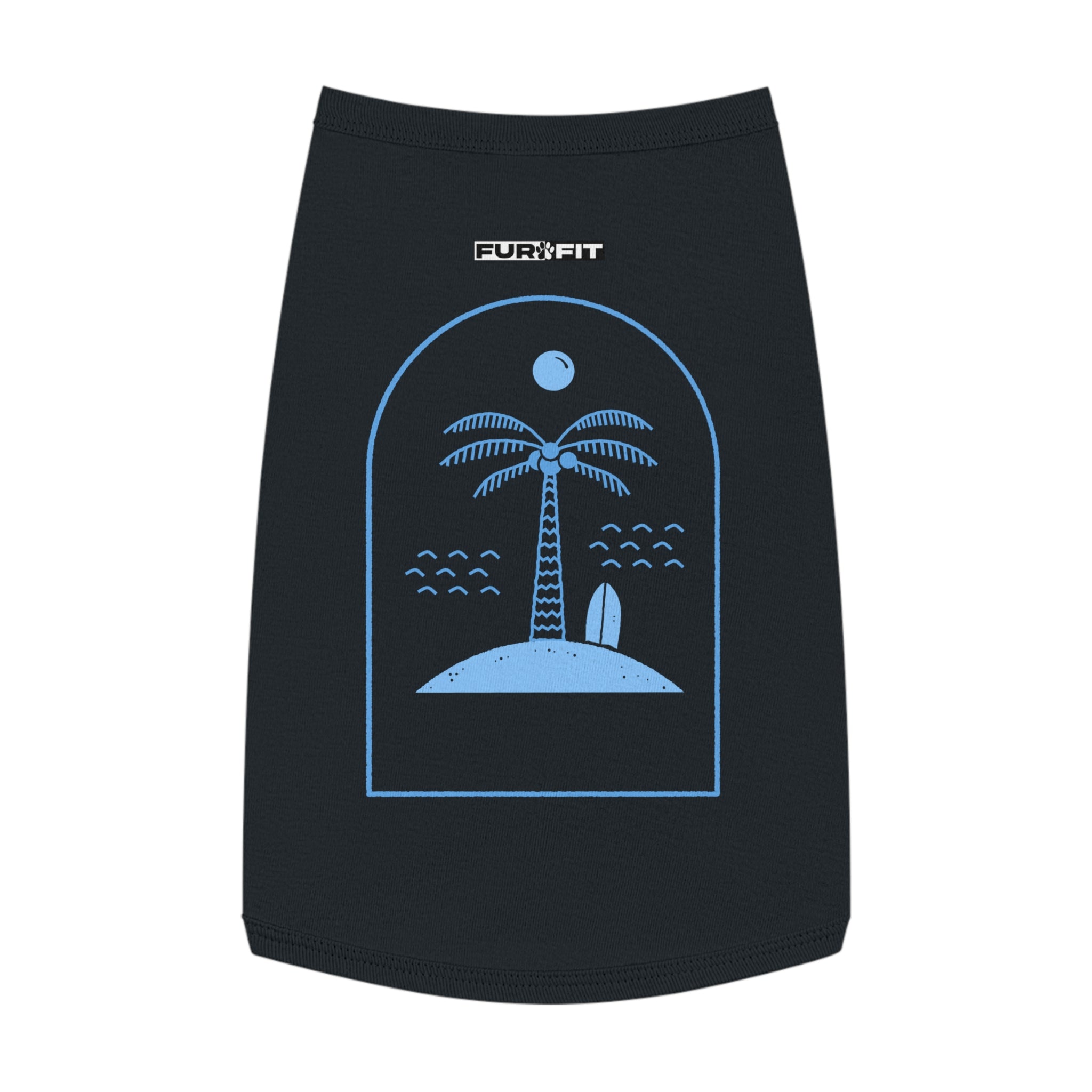 Pet T-shirt | Surf Palm Island Graphic