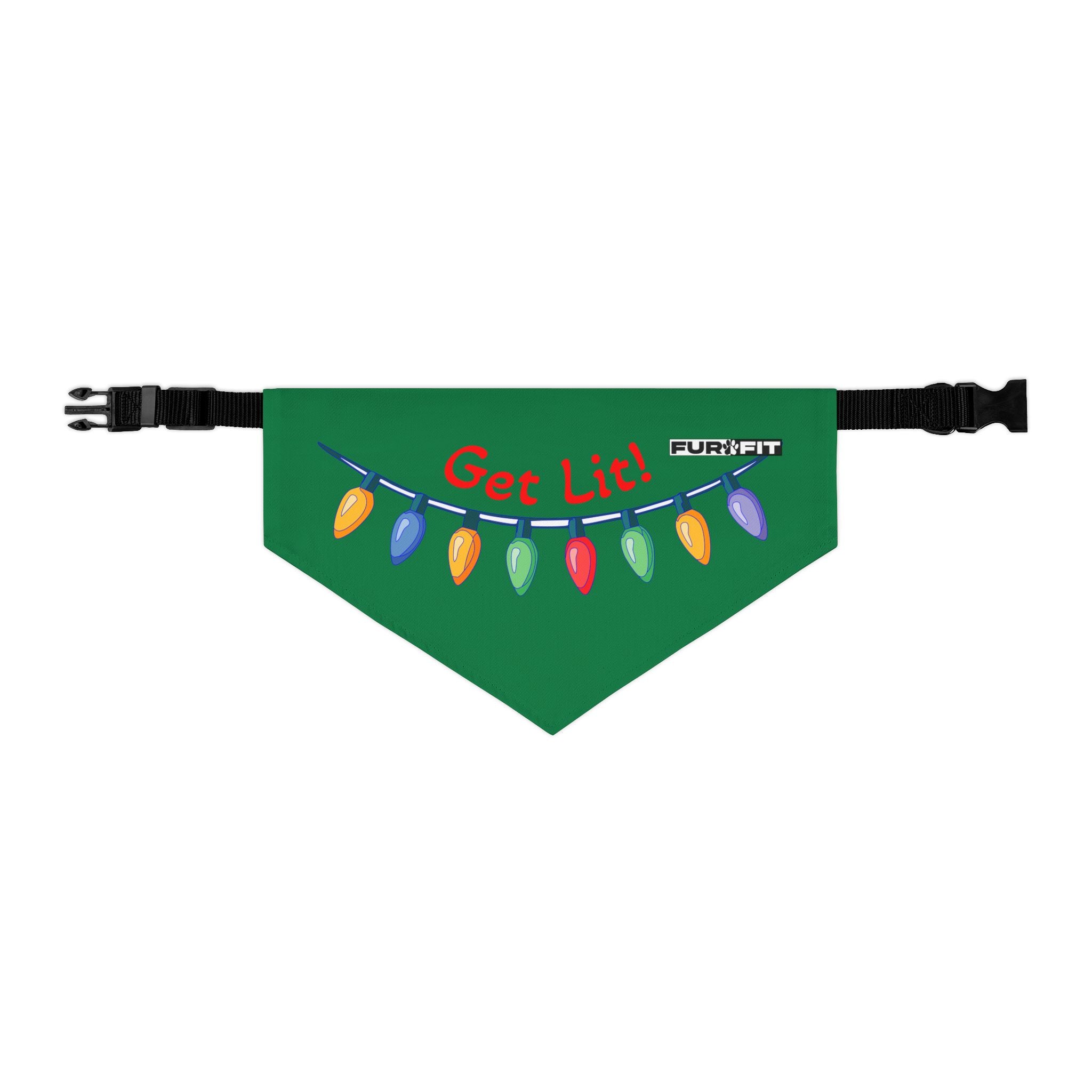 Pet Bandana | "Get Lit!" with Christmas Lights