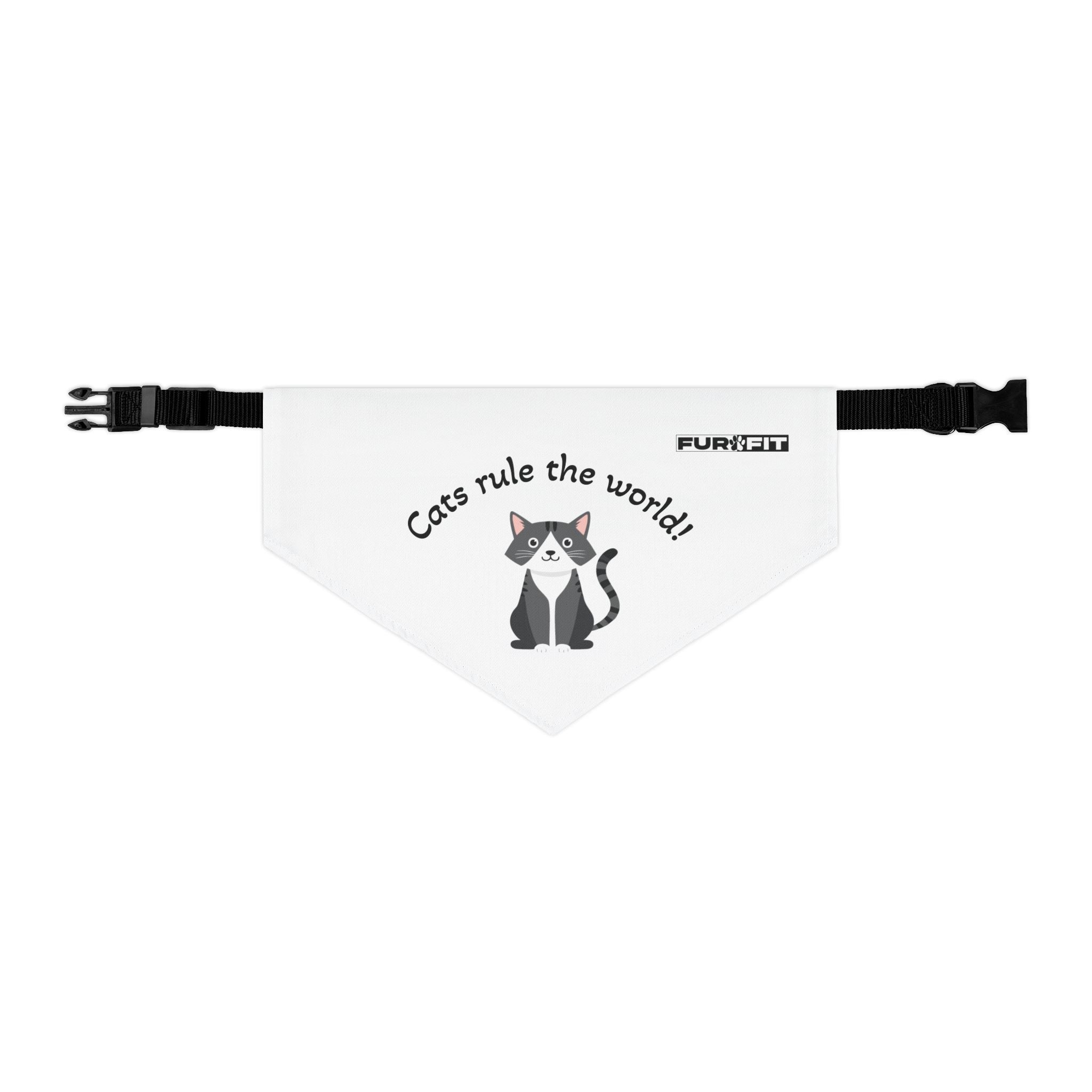 Pet Bandana Collar | 'Cats Rule the World!'