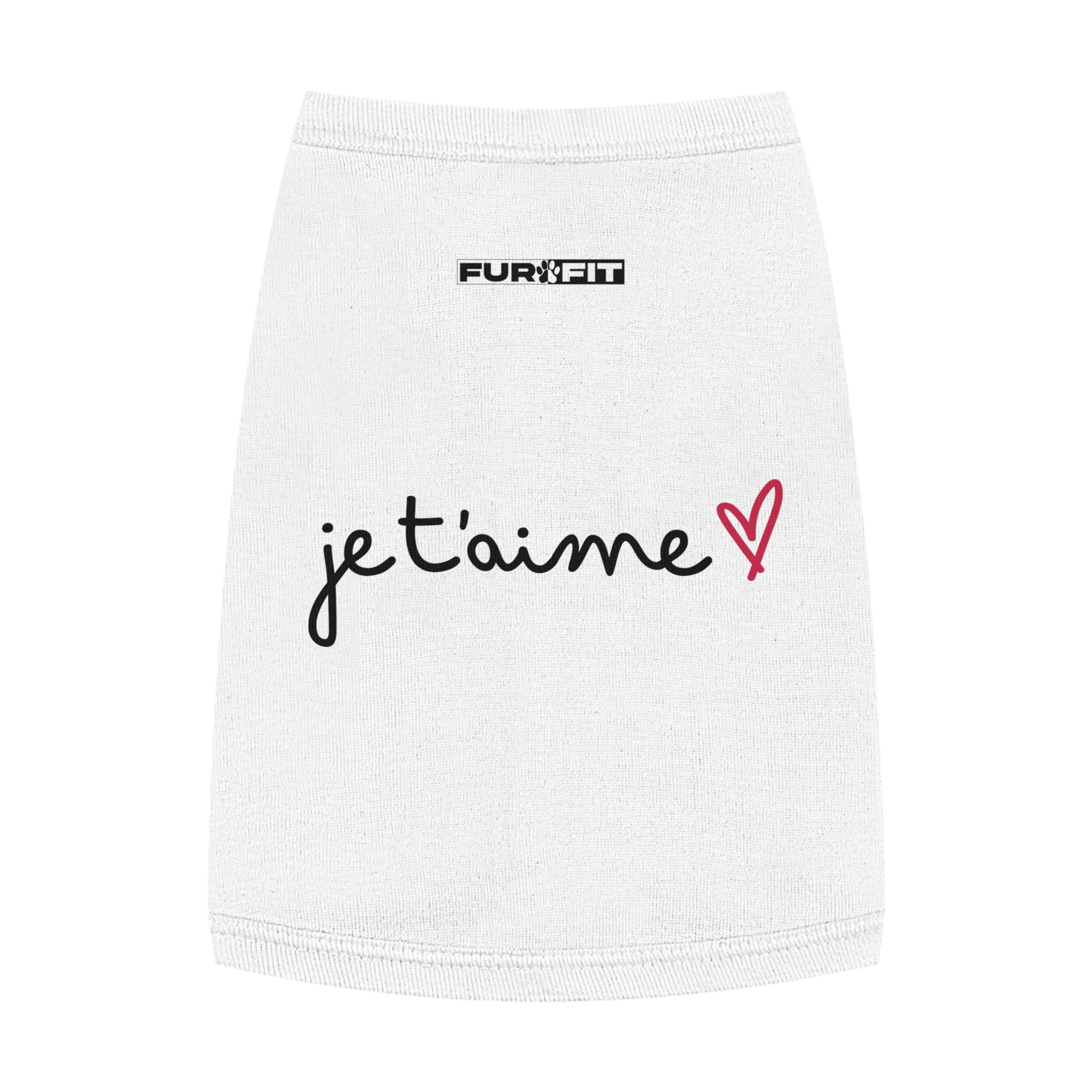 Pet T-shirt | "je t'aime" (I love you)