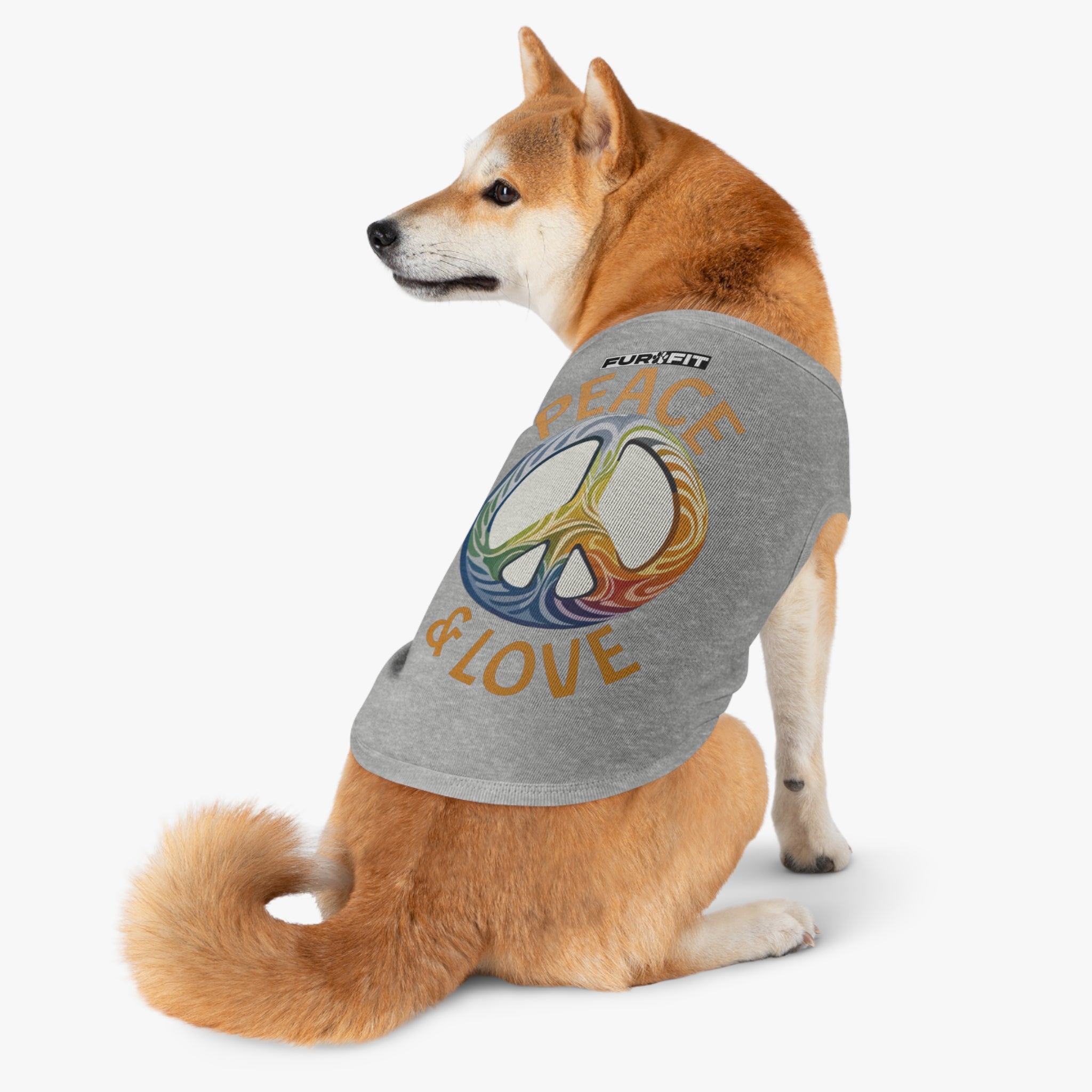Pet T-shirt | "Peace & Love"
