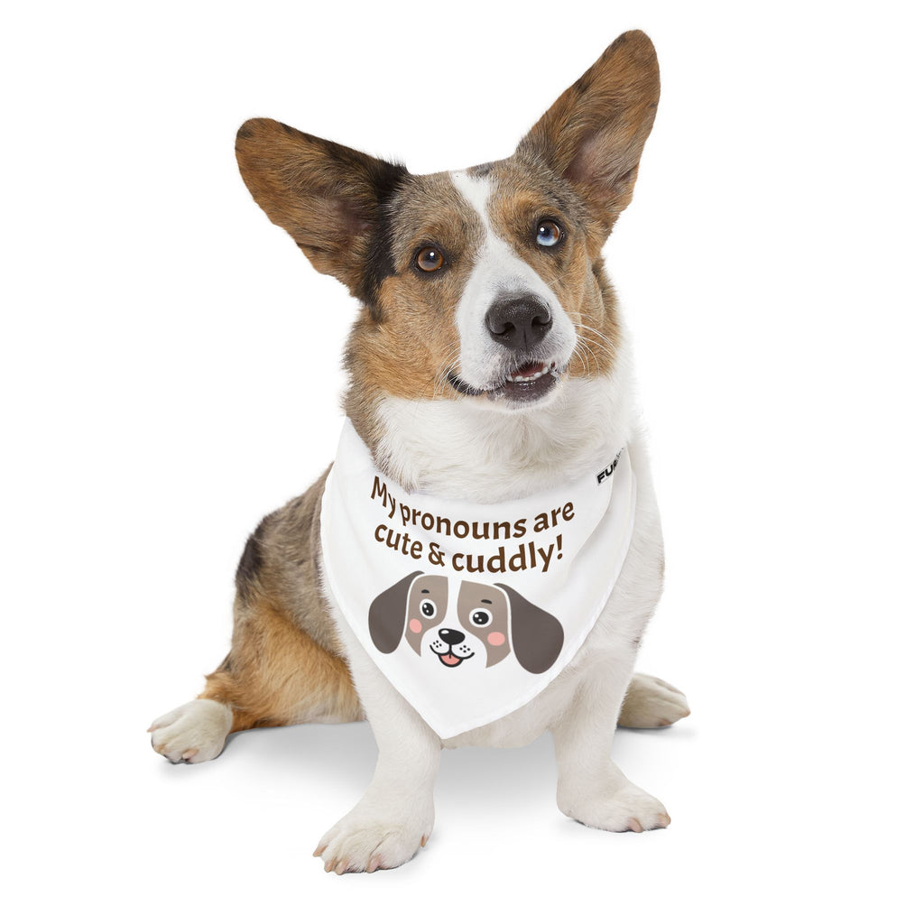 Pet Bandana Collar | 'My pronouns are cute & cuddly'