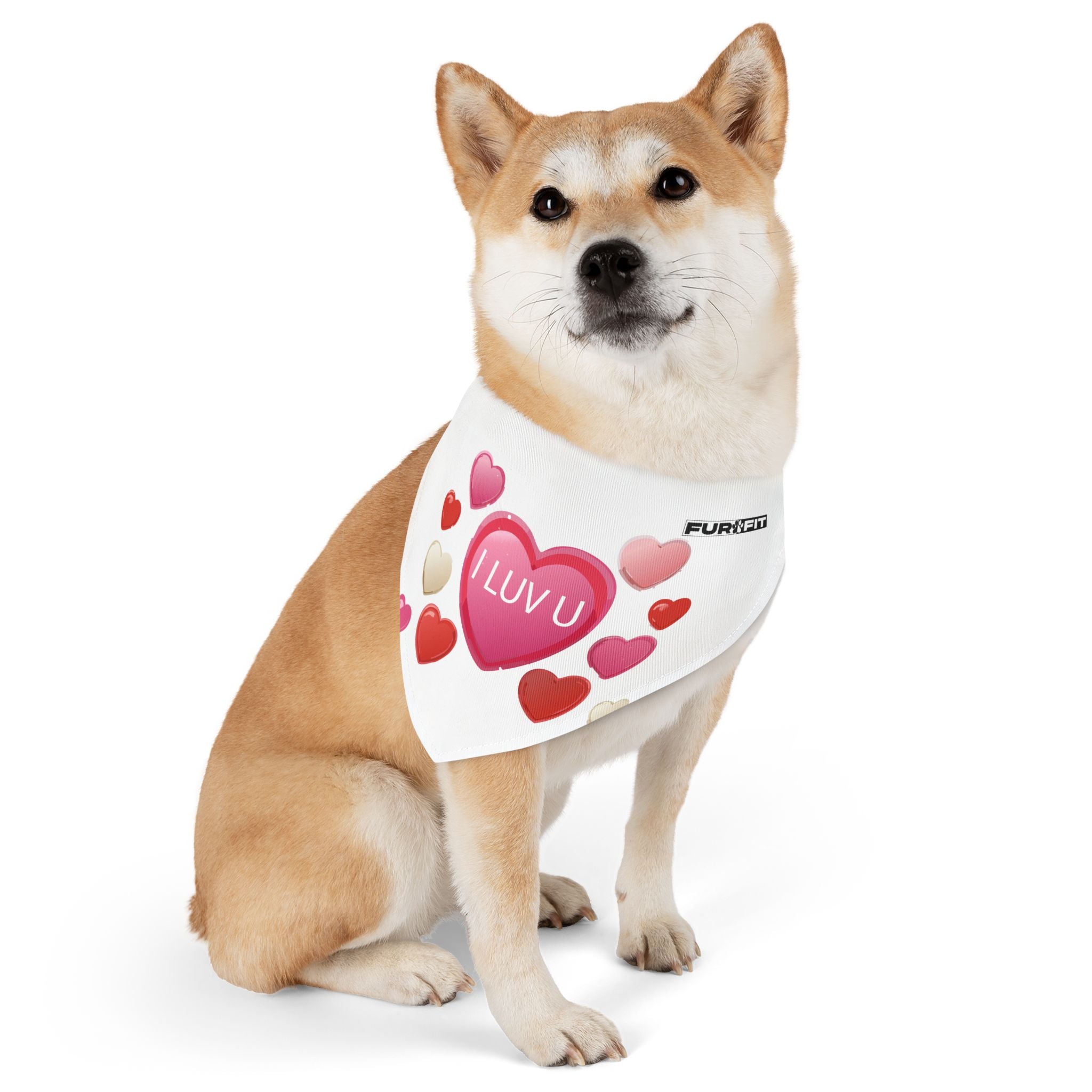 Pet Bandana Collar | 'I Luv U'