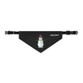 Pet Bandana Collar | 'Snowman' (on black)