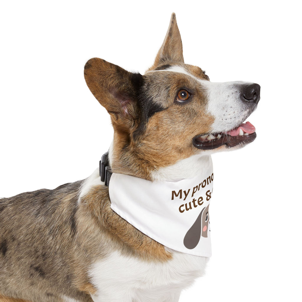 Pet Bandana Collar | 'My pronouns are cute & cuddly'