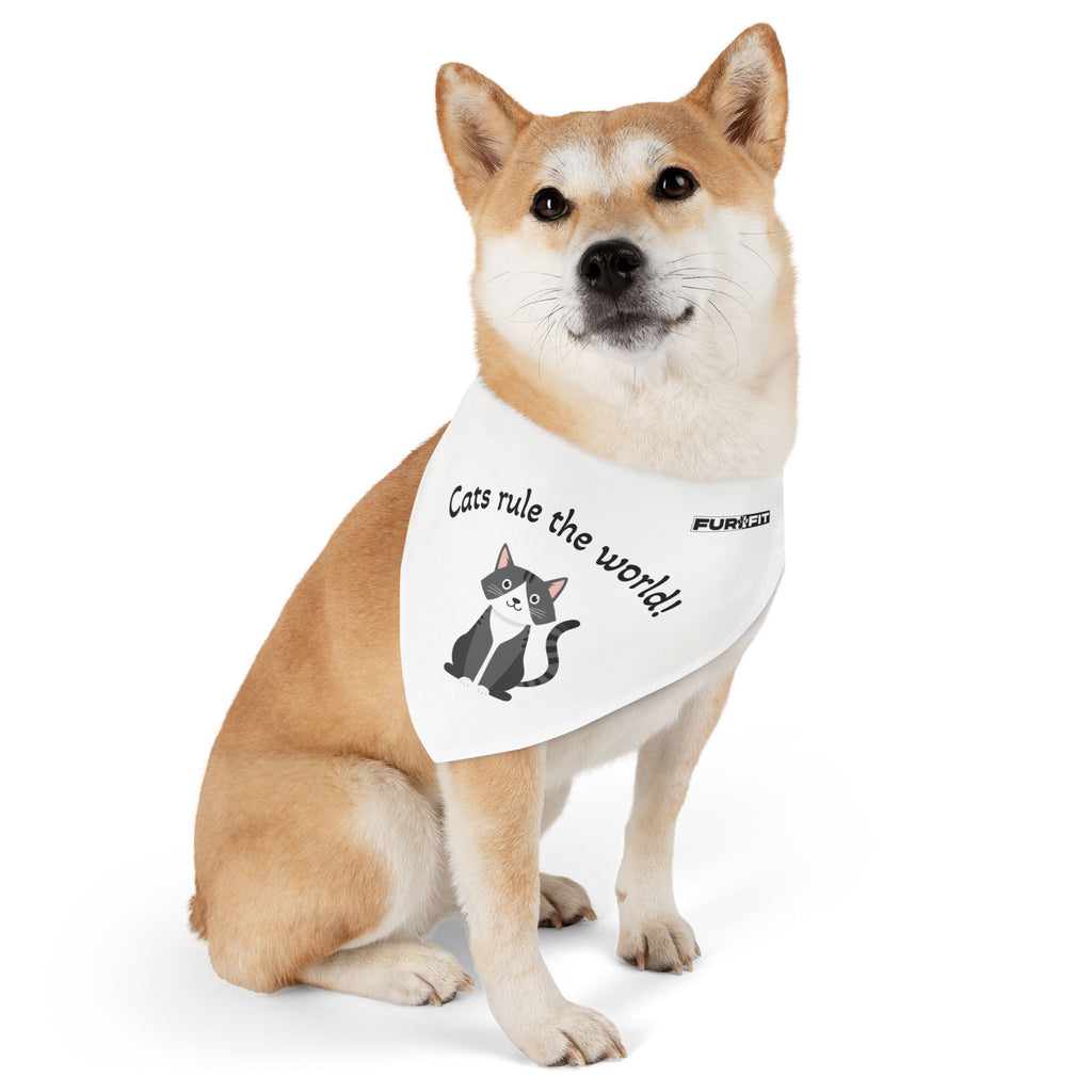 Pet Bandana Collar | 'Cats Rule the World!'