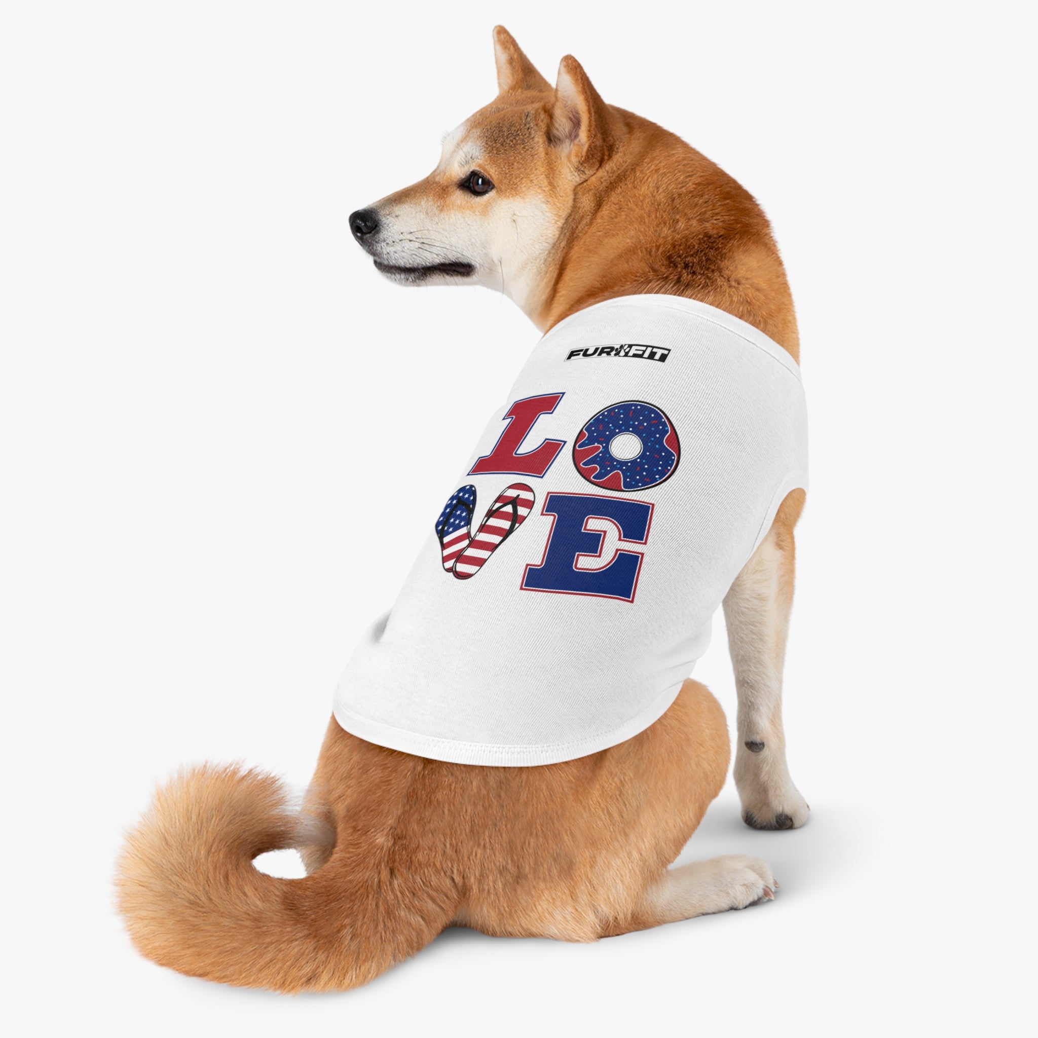 Pet T-shirt | Patriotic "LOVE"