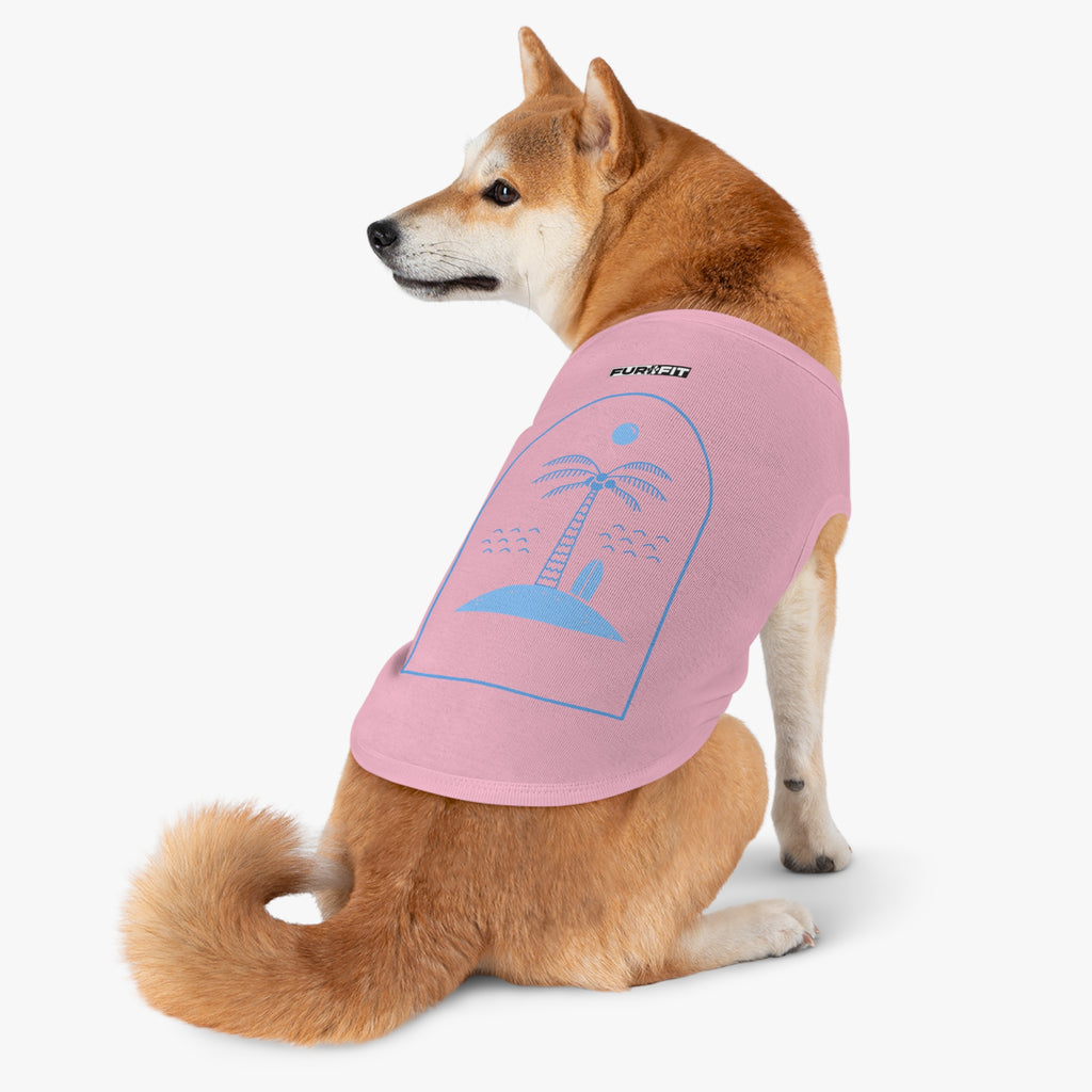 Pet T-shirt | Surf Palm Island Graphic