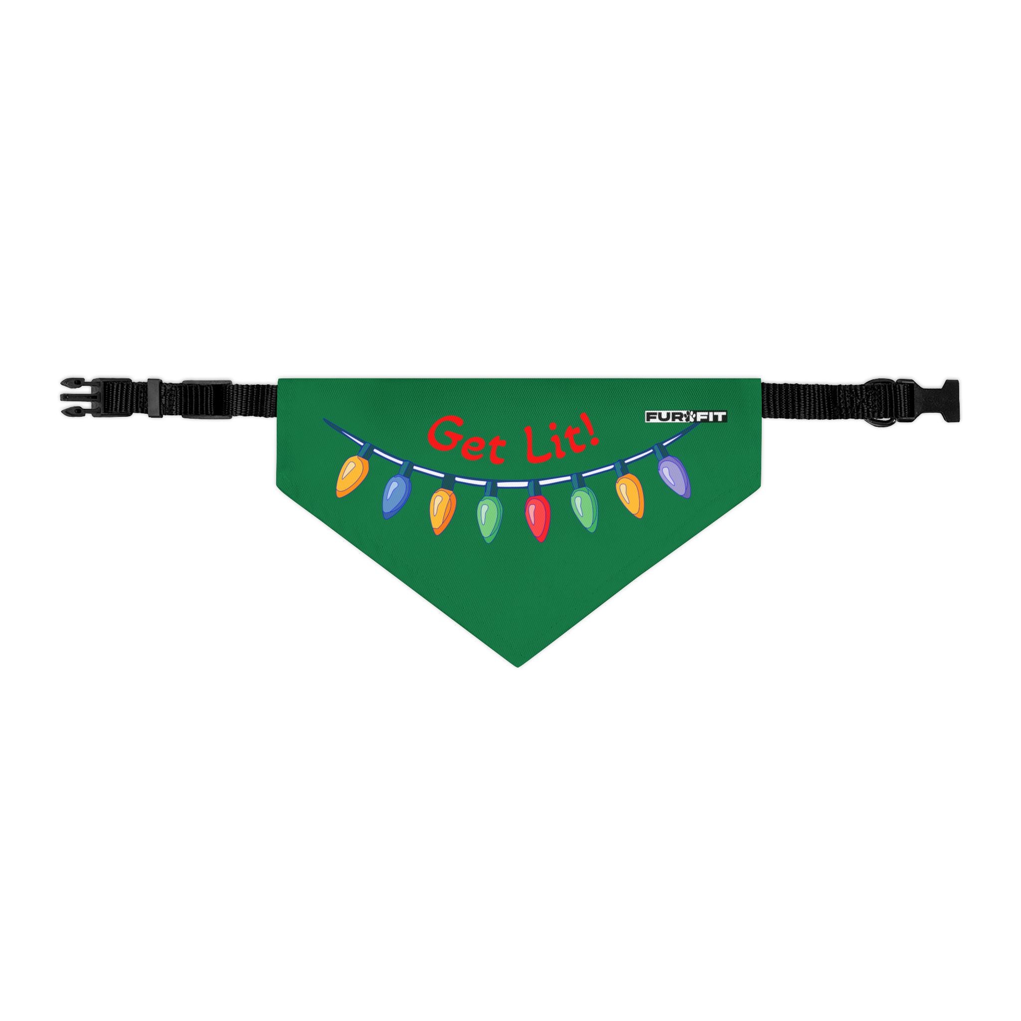 Pet Bandana | "Get Lit!" with Christmas Lights