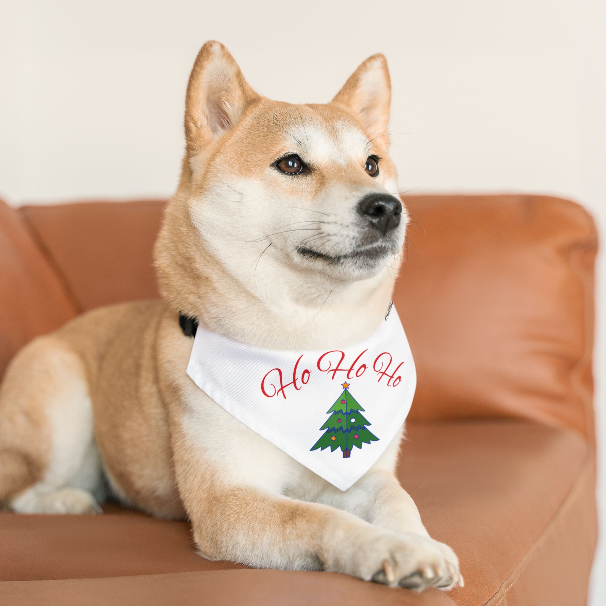 Pet Bandana Collar | 'Ho Ho Ho' (with tree)