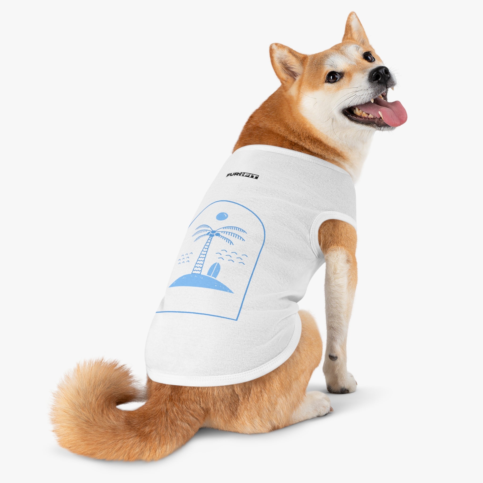 Pet T-shirt | Surf Palm Island Graphic