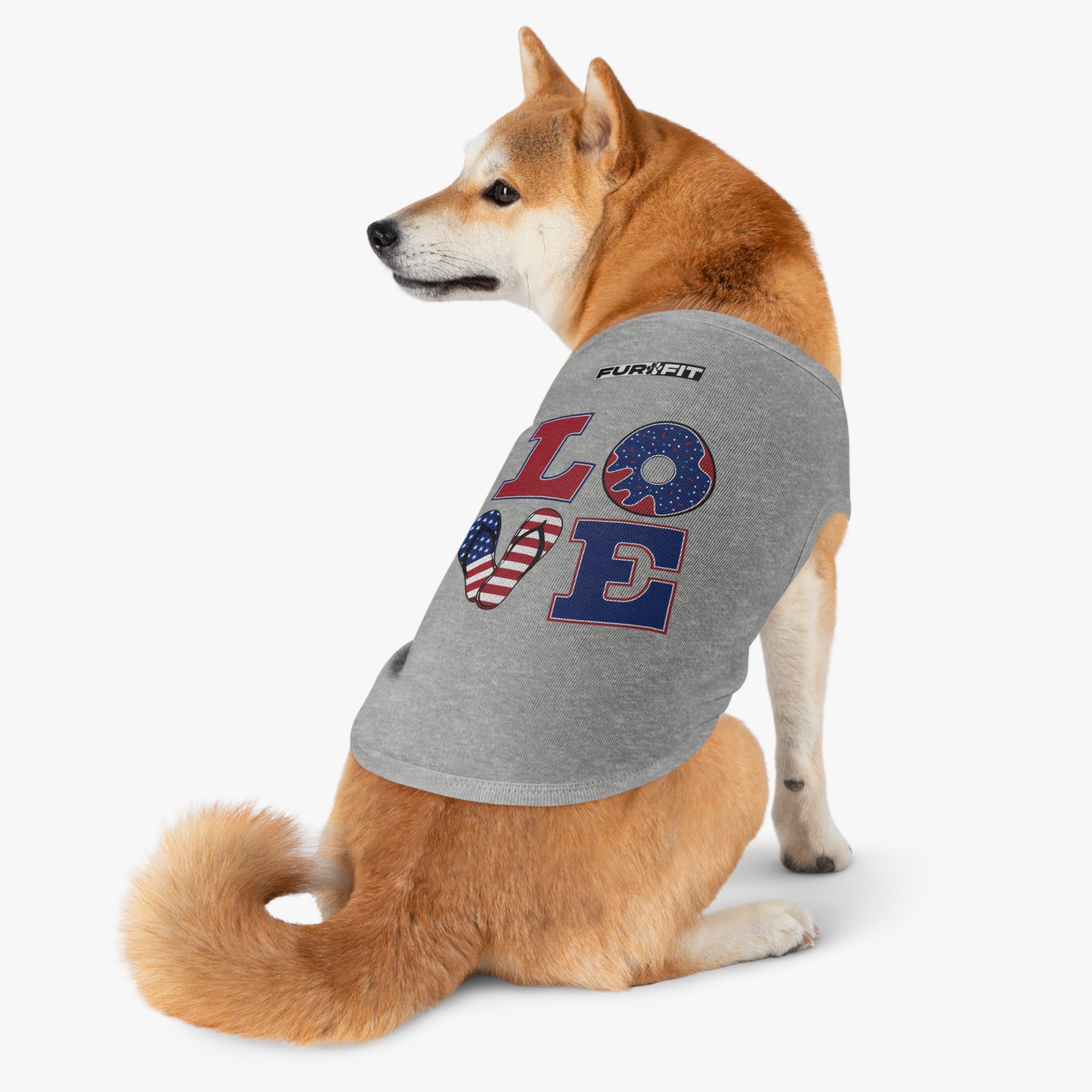 Pet T-shirt | Patriotic "LOVE"