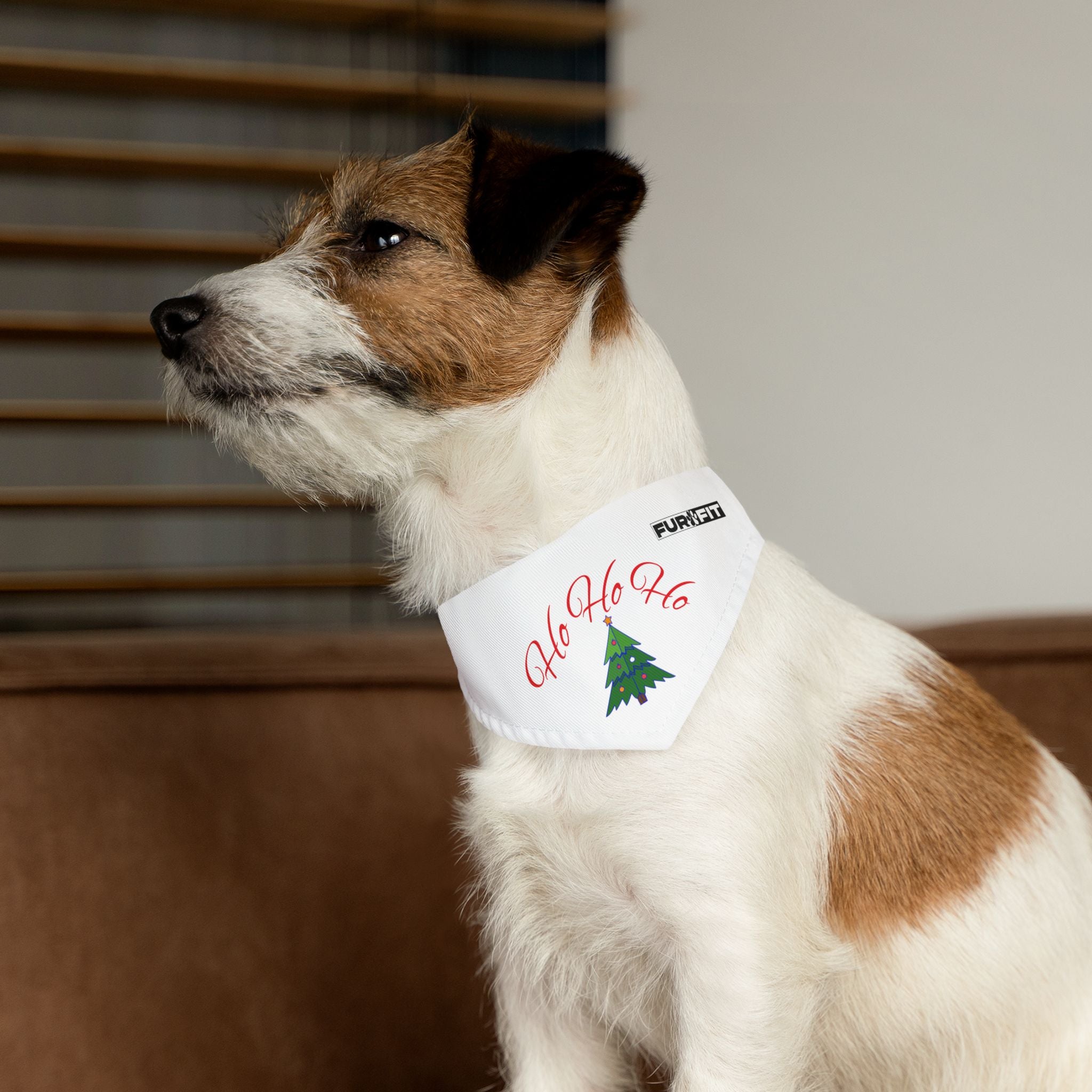 Pet Bandana Collar | 'Ho Ho Ho' (with tree)