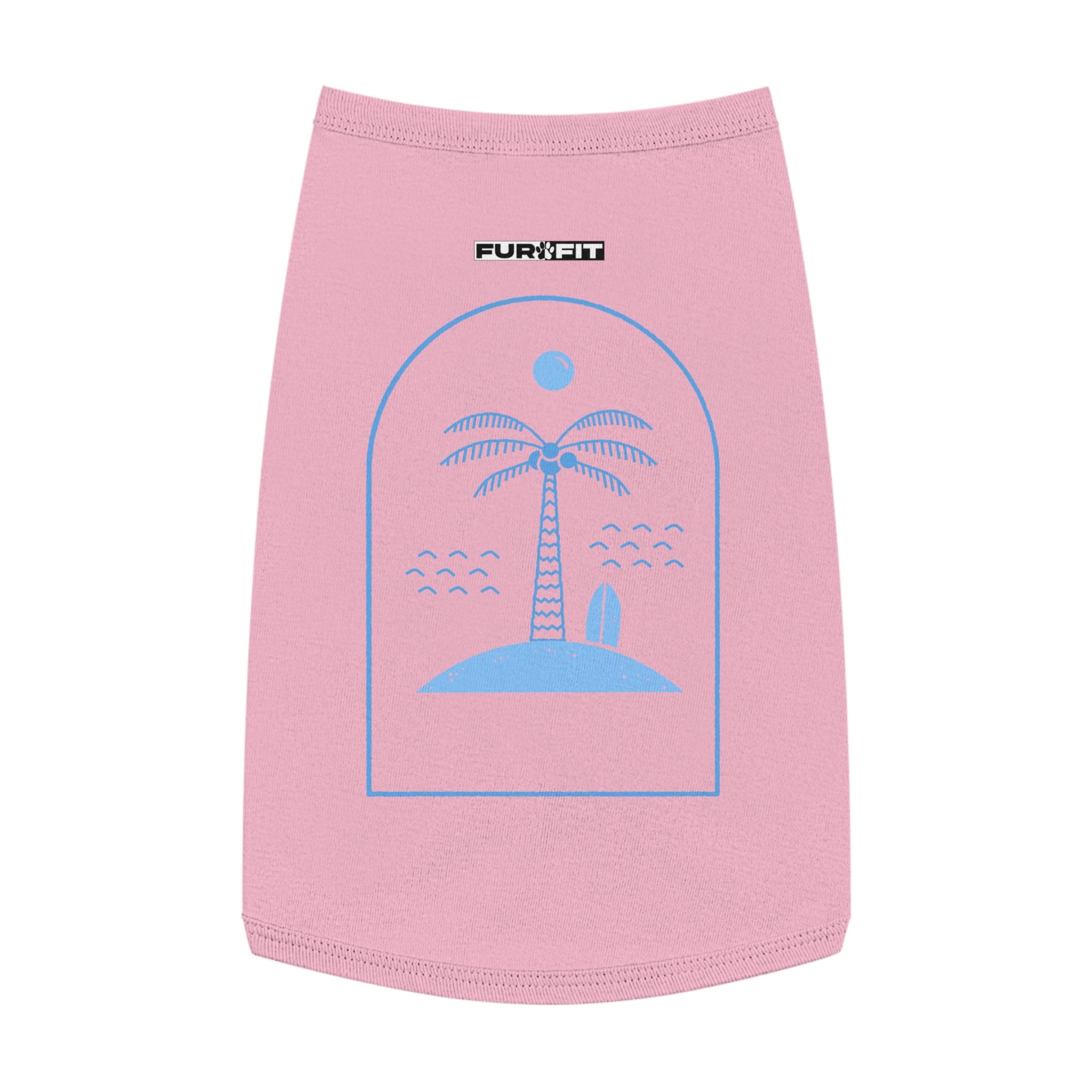 Pet T-shirt | Surf Palm Island Graphic