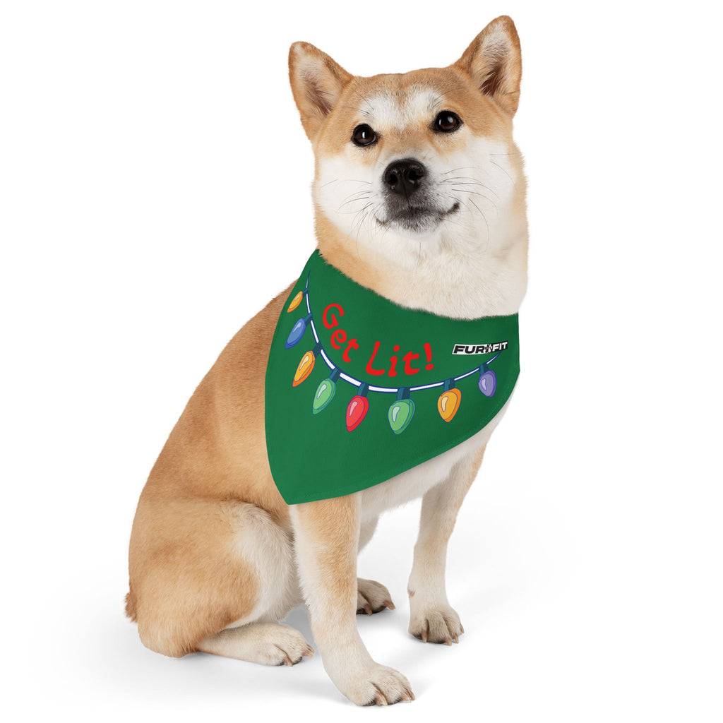 Pet Bandana | "Get Lit!" with Christmas Lights