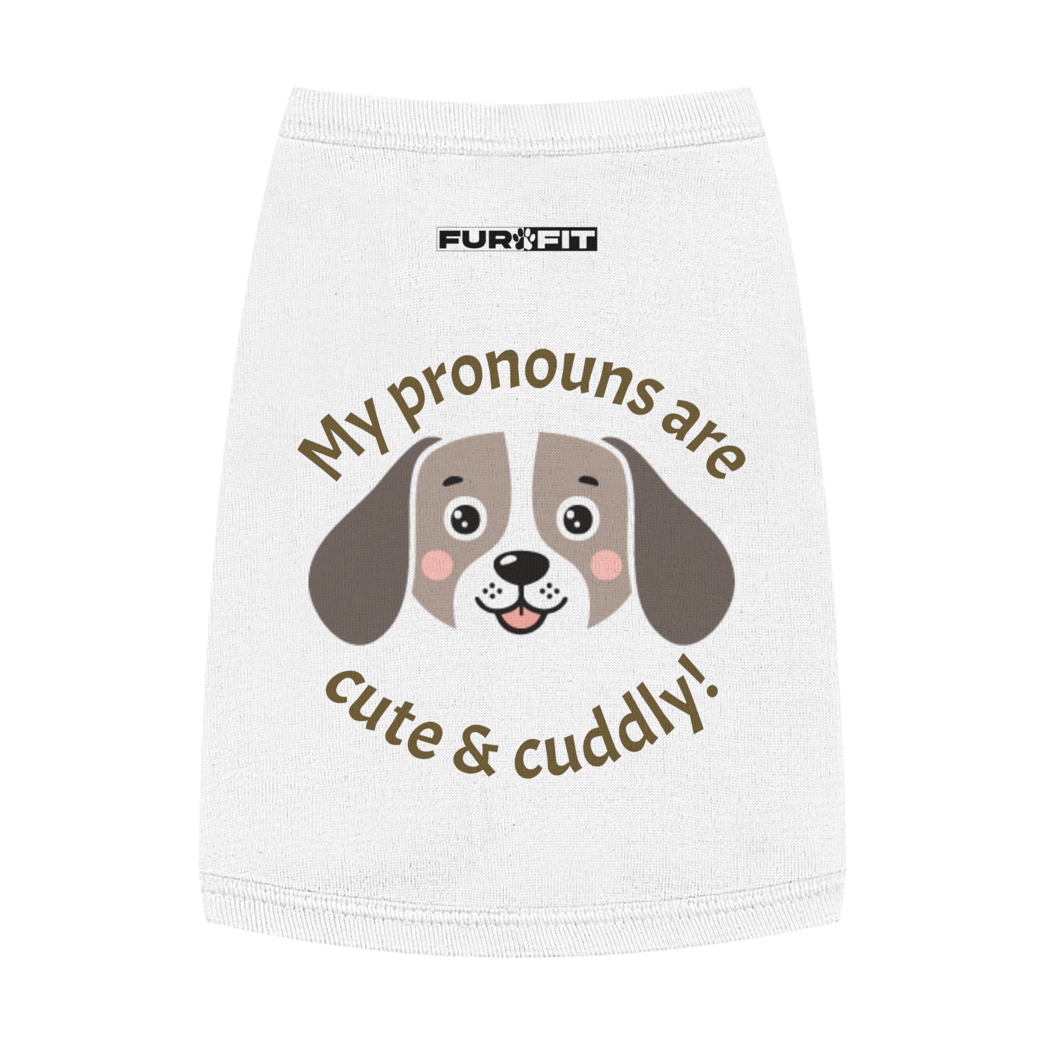 Pet T-shirt | "My Pronouns Are Cute & Cuddly!"