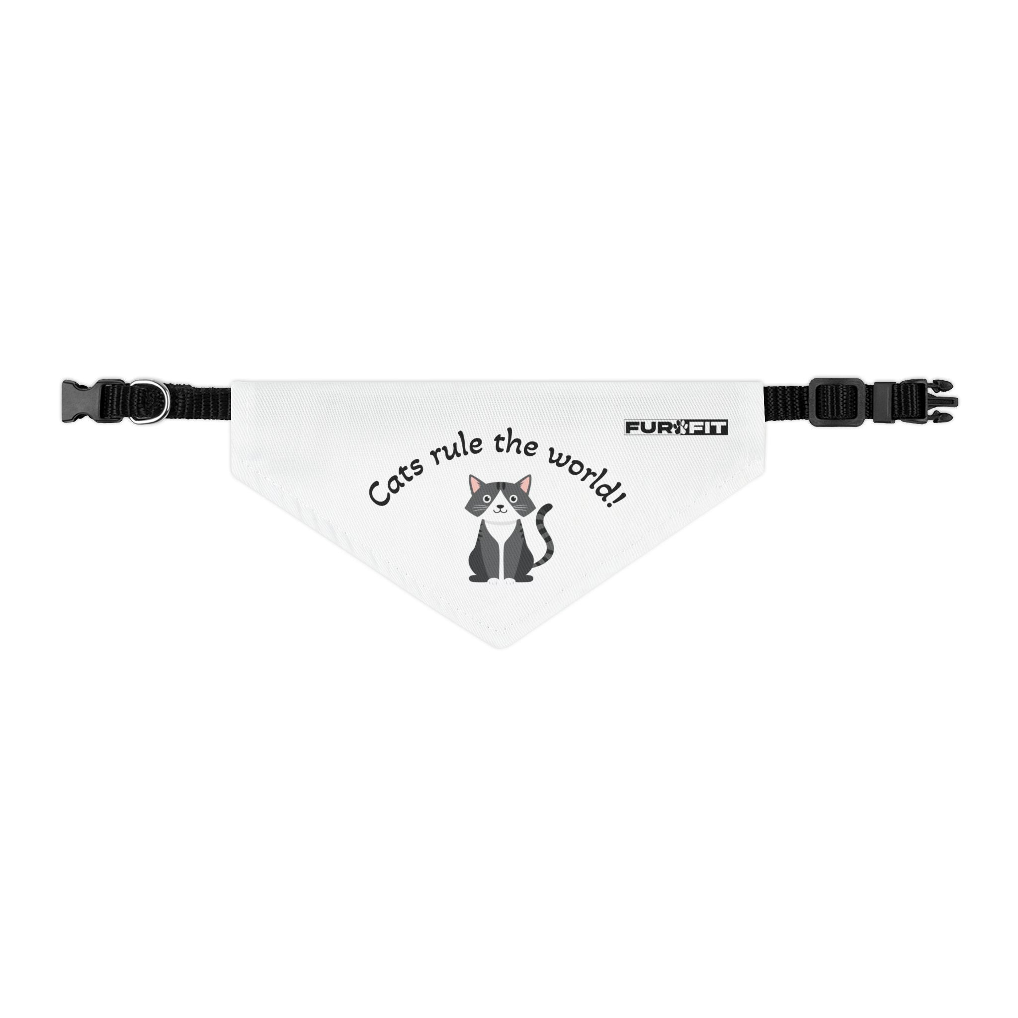 Pet Bandana Collar | 'Cats Rule the World!'