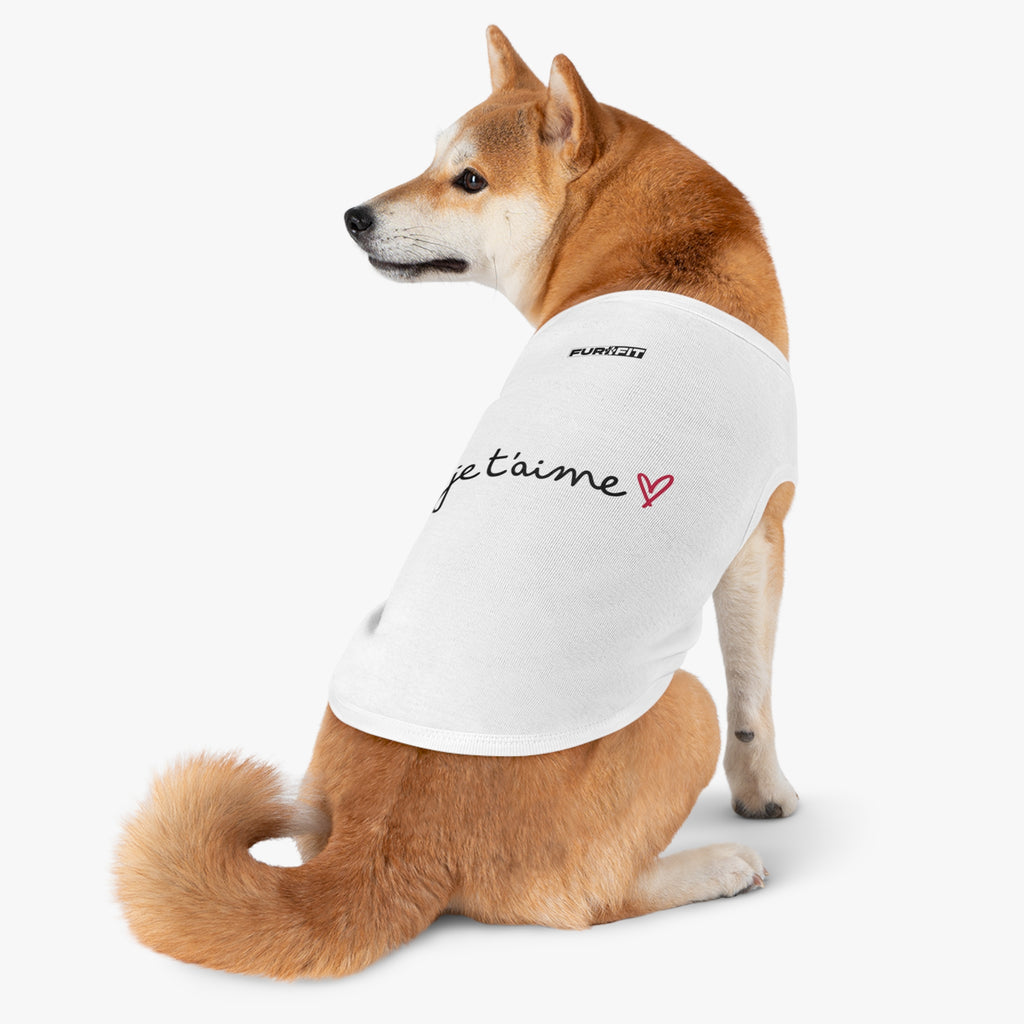 Pet T-shirt | "je t'aime" (I love you)