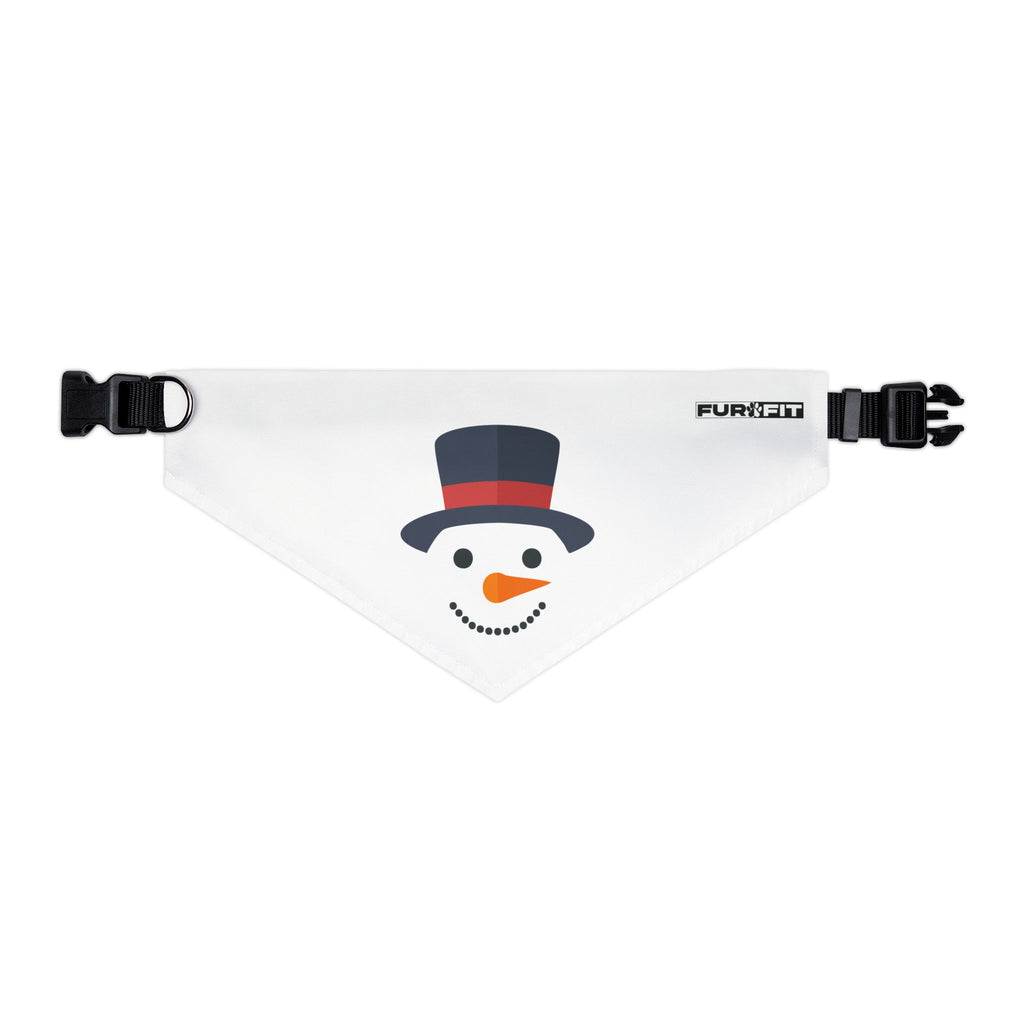 Pet Bandana Collar | "Snowman Face"
