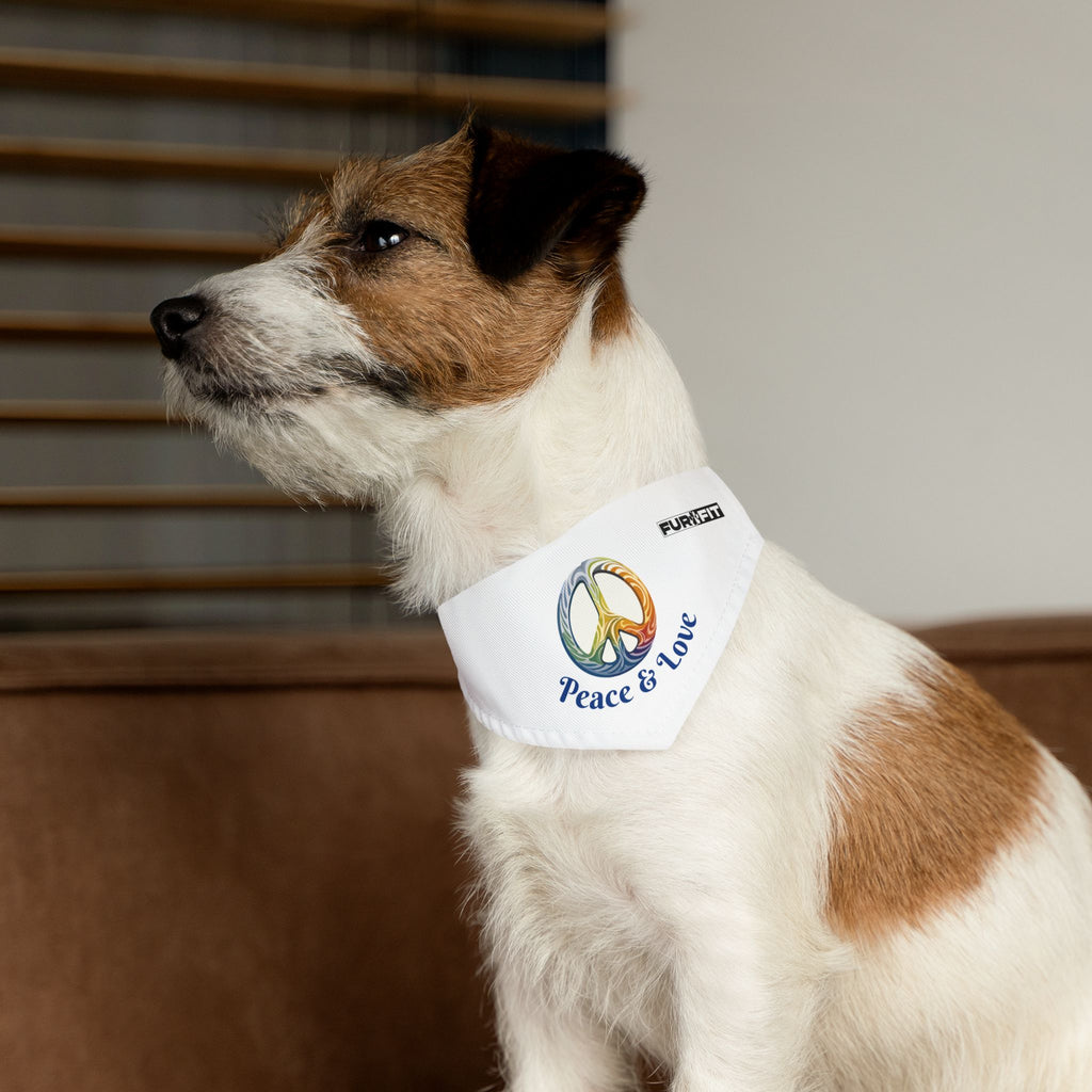 Pet Bandana | 'Peace & Love'