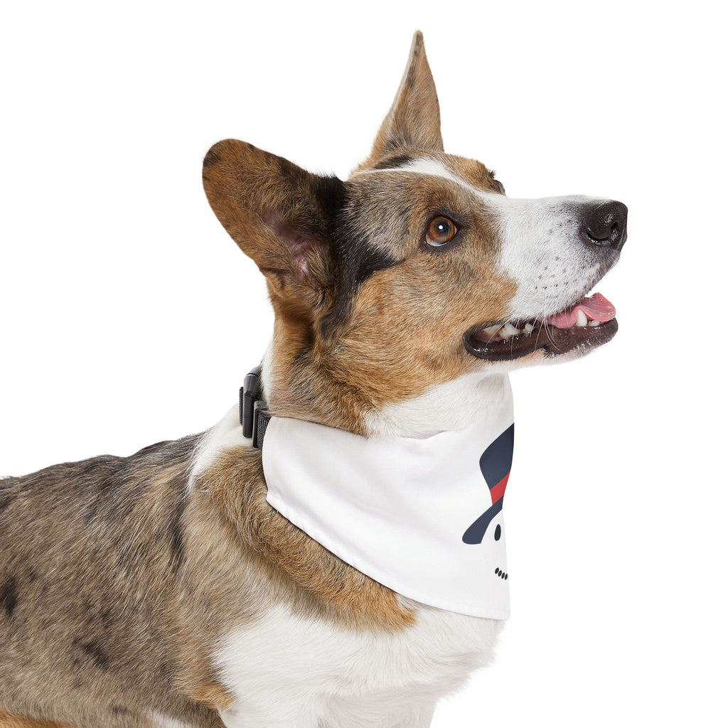 Pet Bandana Collar | "Snowman Face"