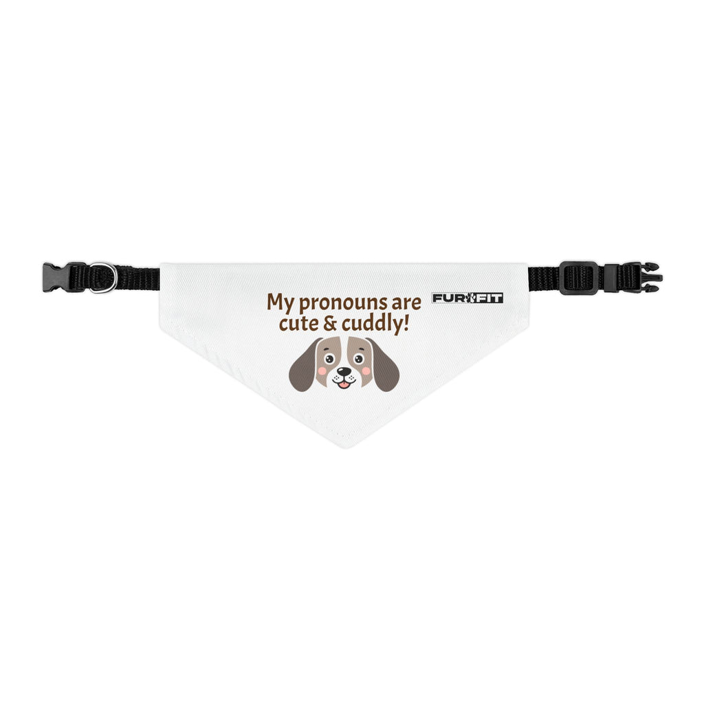 Pet Bandana Collar | 'My pronouns are cute & cuddly'