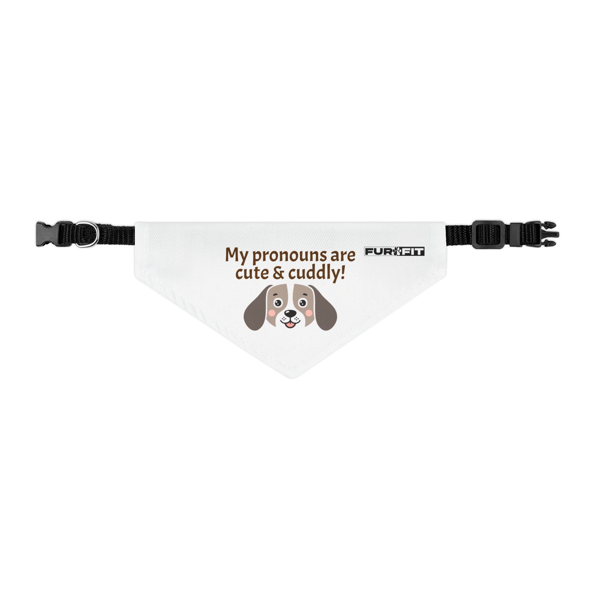 Pet Bandana Collar | 'My pronouns are cute & cuddly'