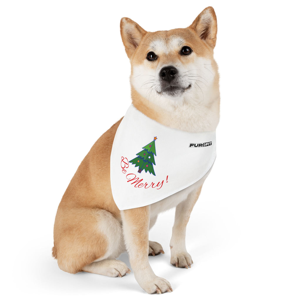 Pet Bandana Collar | "Be Merry" for Christmas
